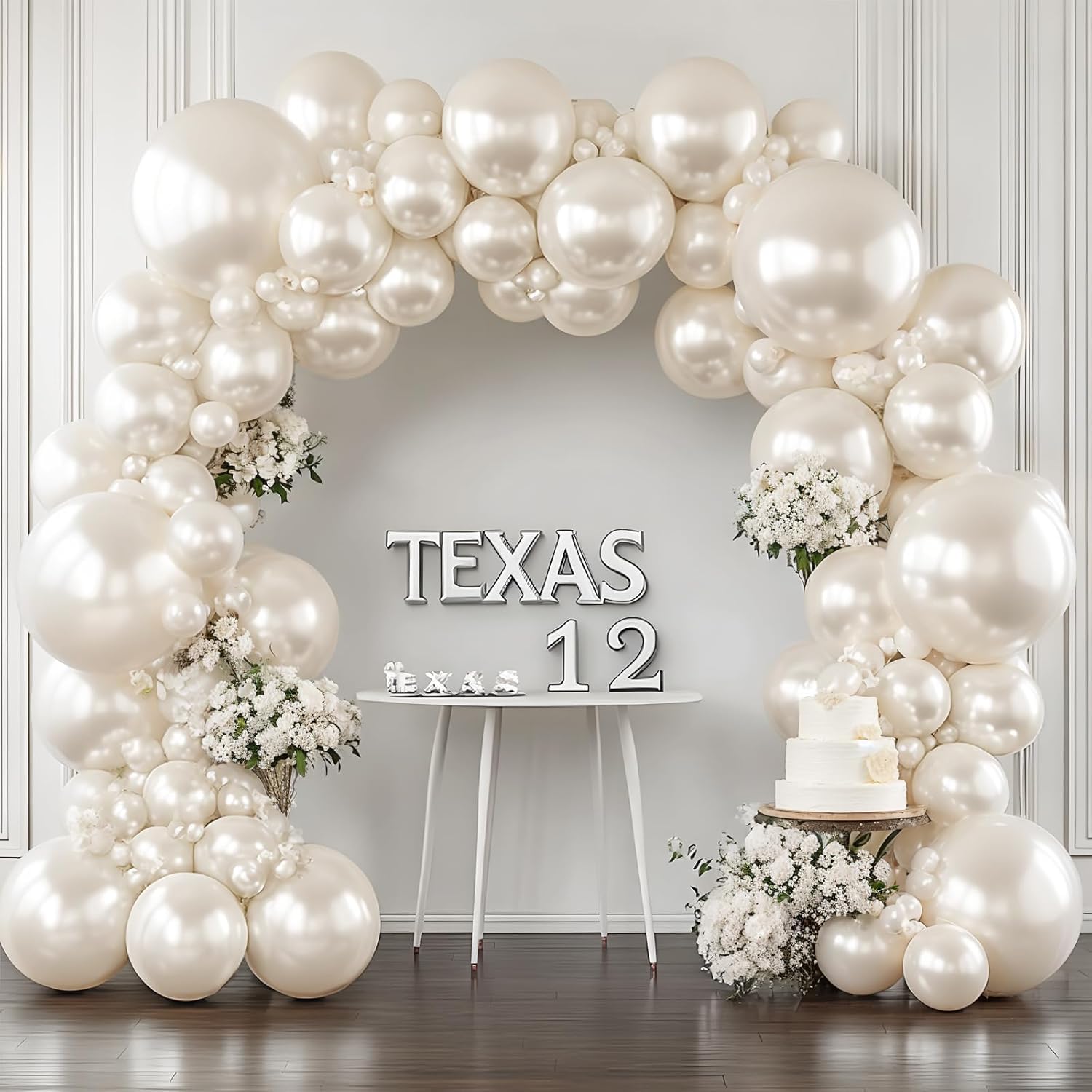 Pastel Blue Pearl Balloon Arch & Garland Party Kit