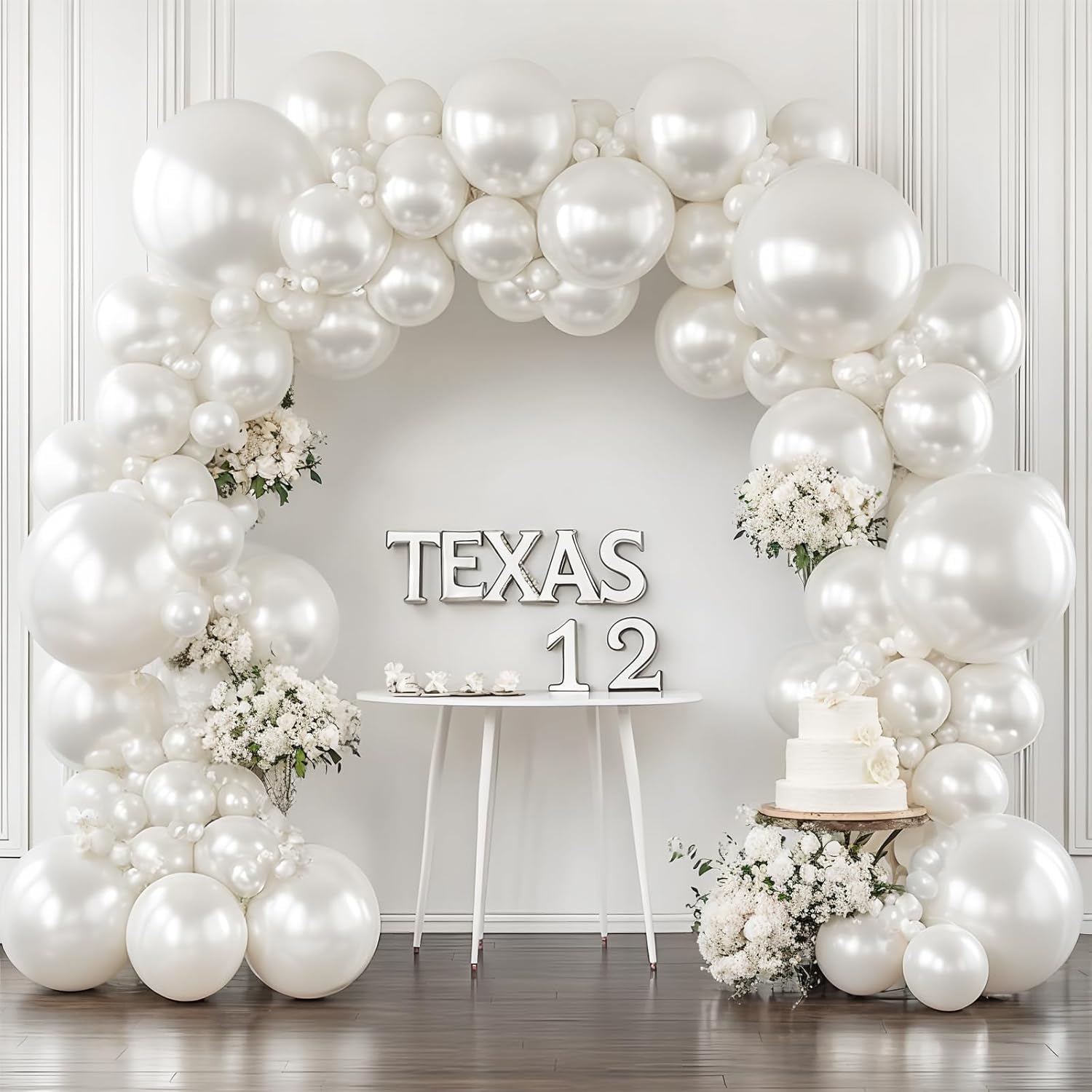 Pastel Blue Pearl Balloon Arch & Garland Party Kit