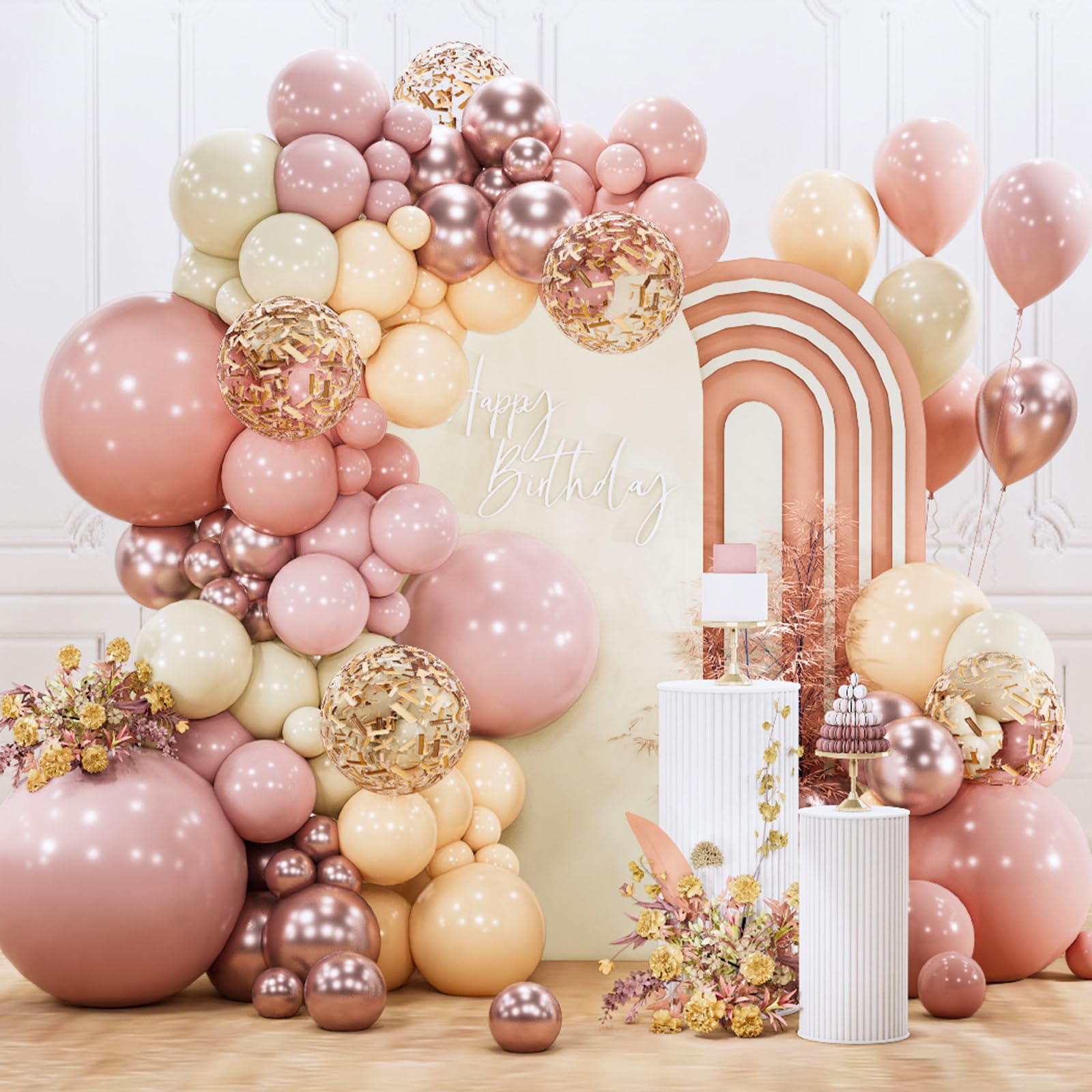 142-Piece Assorted Balloon Garland Kit for Parties