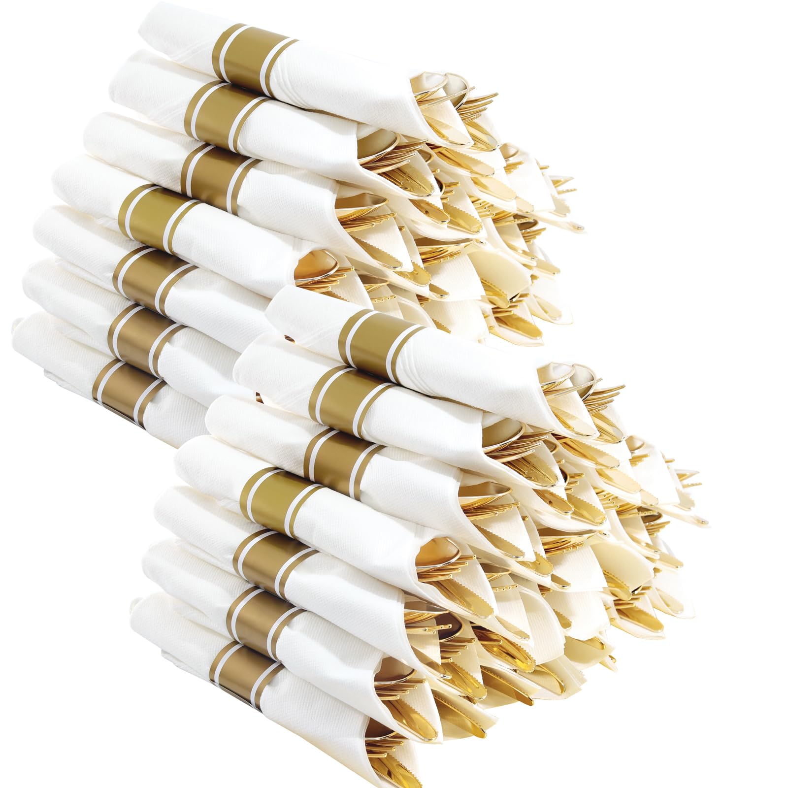 Pre-Rolled Plastic Silverware Set for Parties & Events