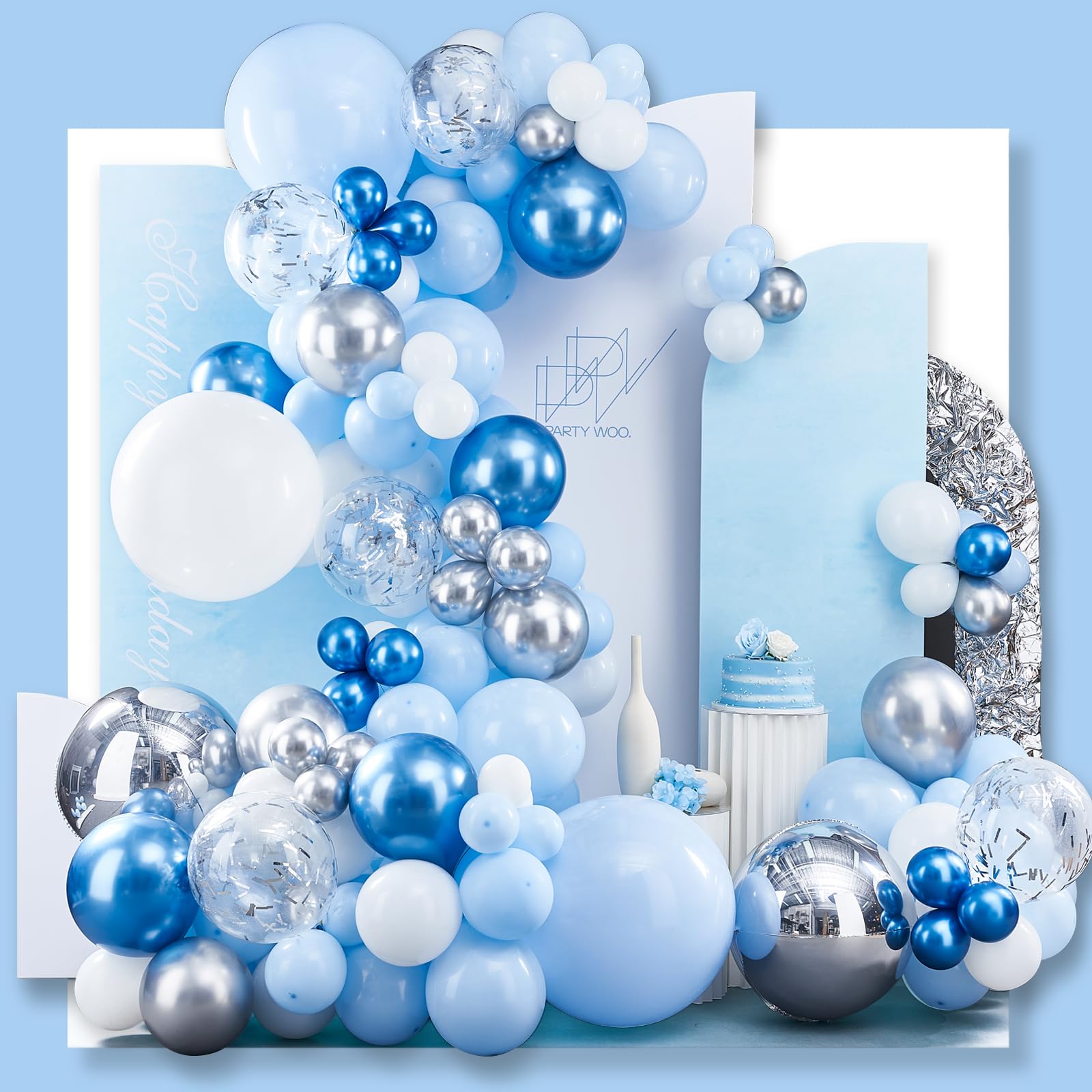142-Piece Assorted Balloon Garland Kit for Parties