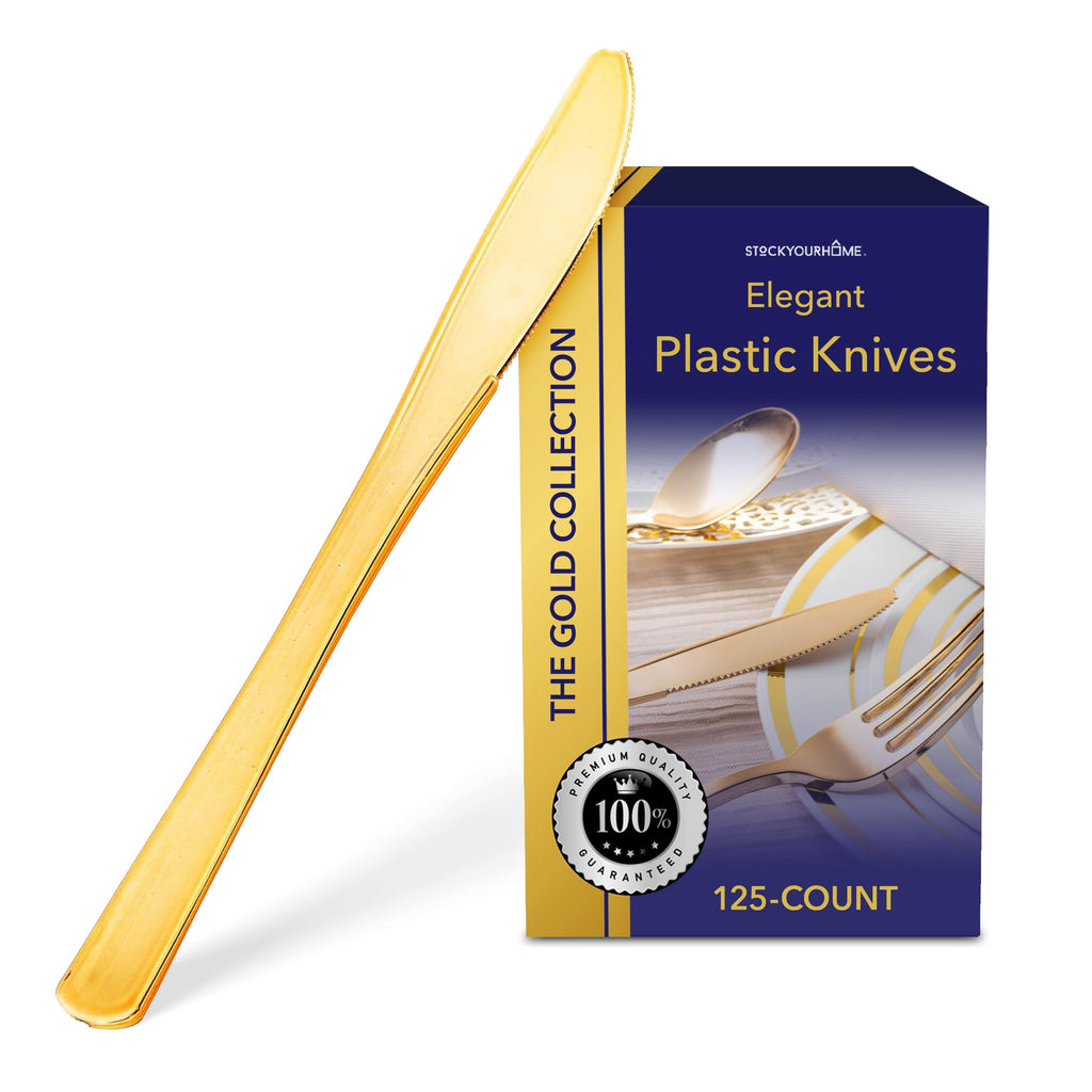125-Piece Heavy-Duty Disposable Plastic Cutlery Set