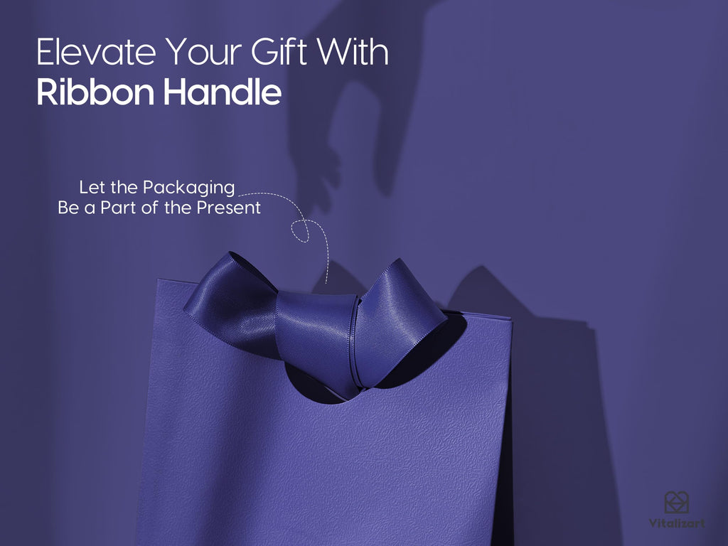 Vertical Paper Gift Bags with Ribbon Handles