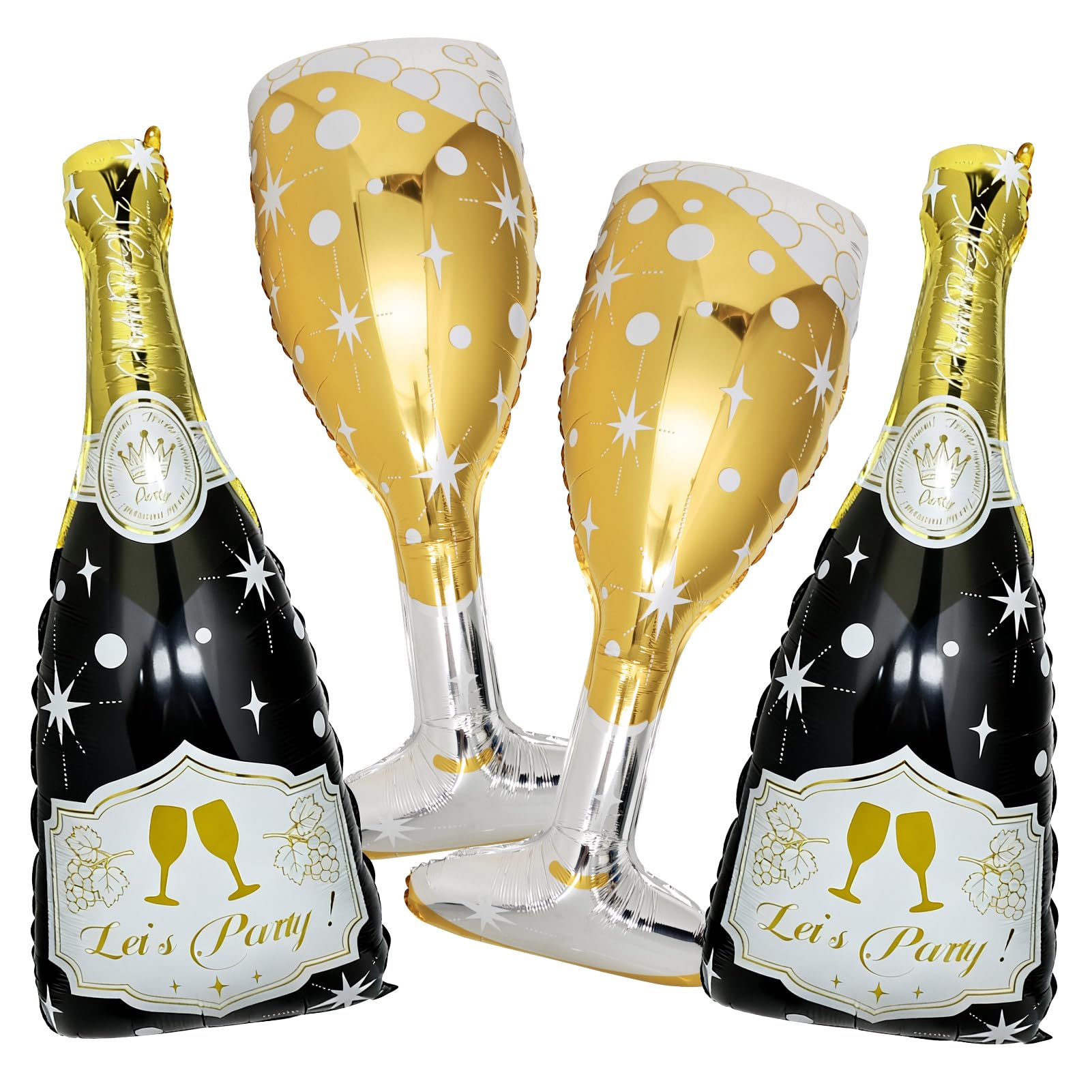 Giant Rose Gold Champagne Bottle Foil Balloon for Parties
