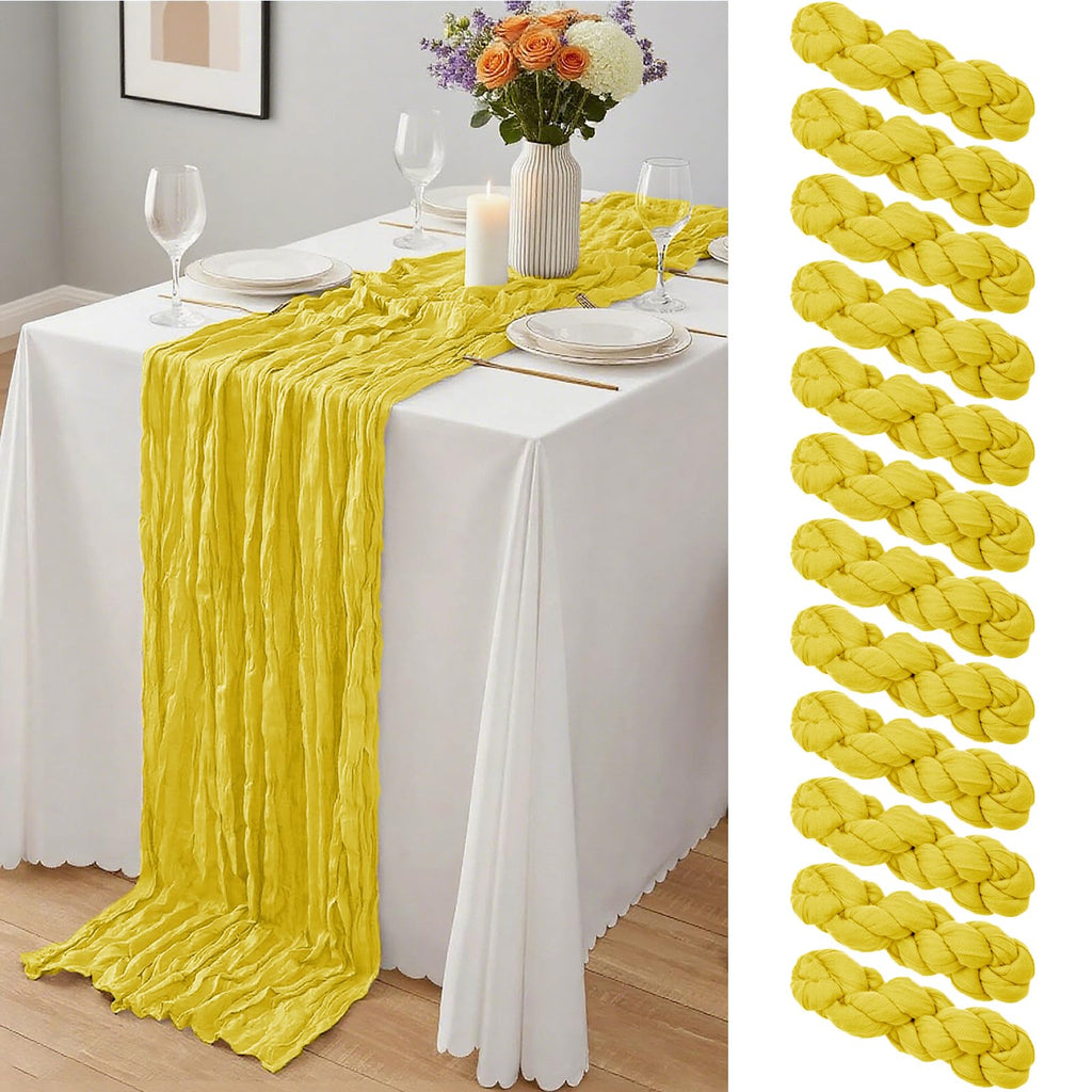 20 x 120-Inch Semi-Sheer Gauze Table Runner