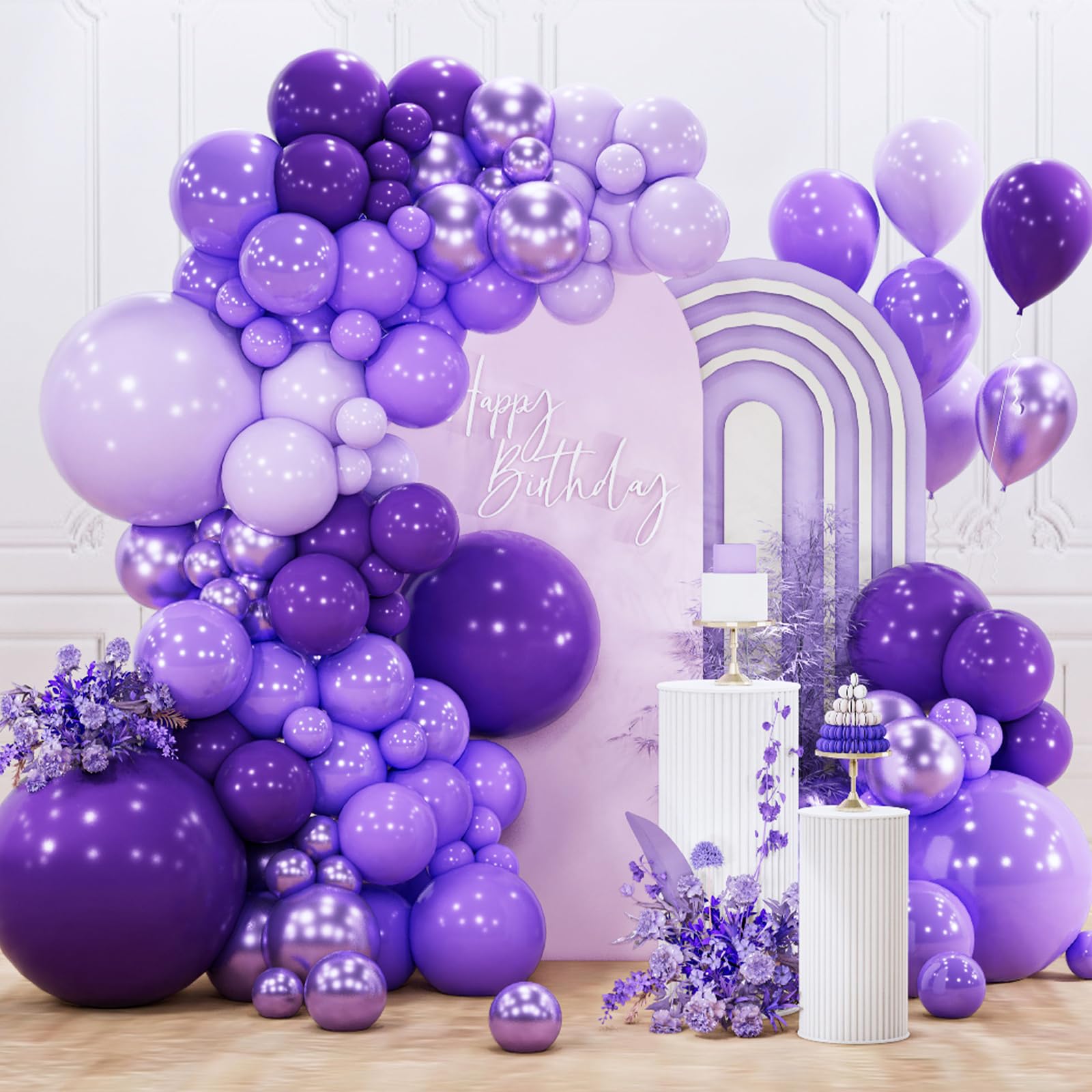 142-Piece Assorted Balloon Garland Kit for Parties