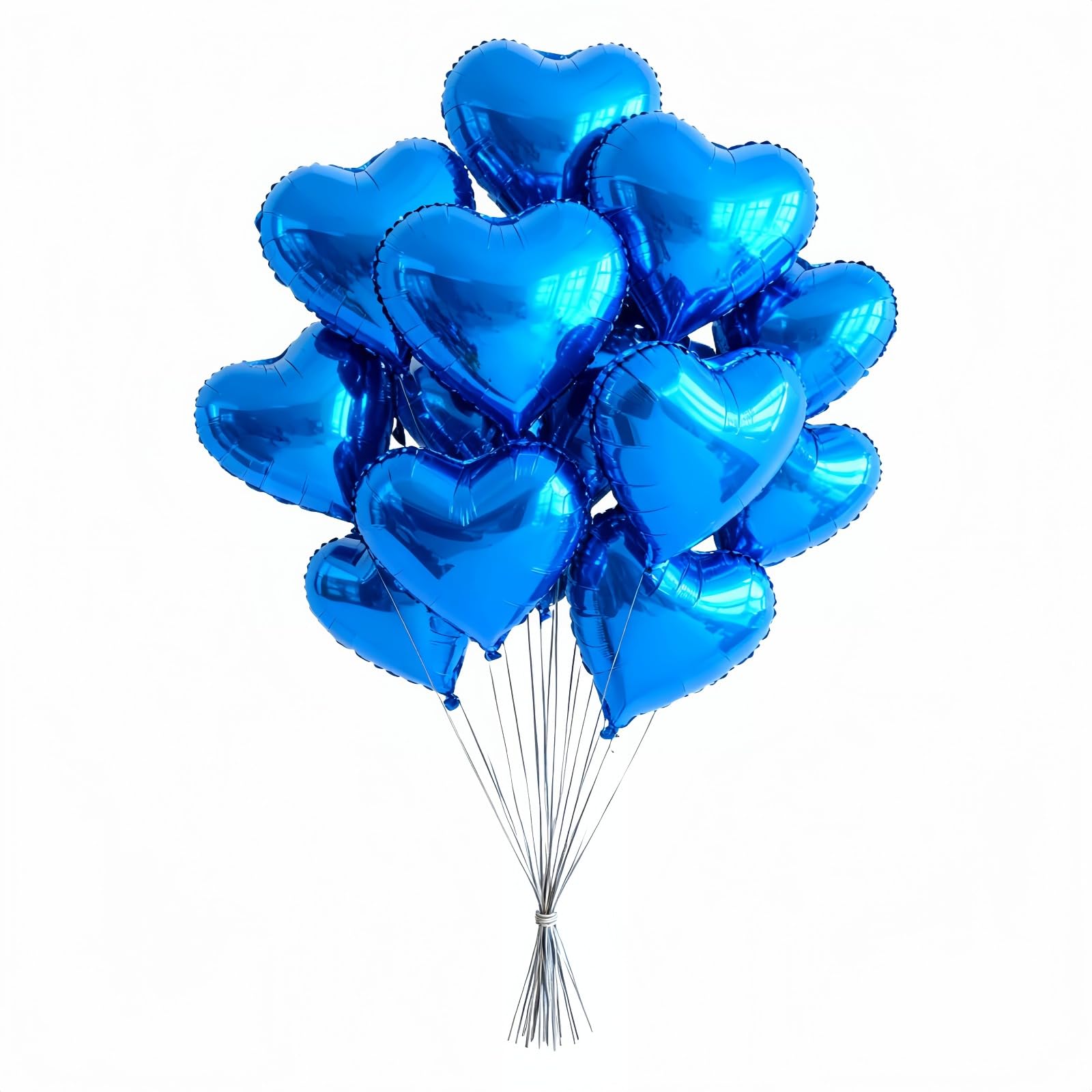 12-Piece 18-Inch Heart Foil Balloon Party Set