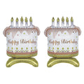 Happy Birthday Foil Balloons, Self-Standing Birthday Cake Balloon