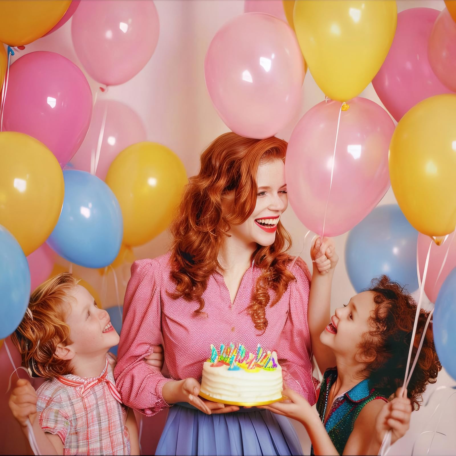 100-Pack 12-Inch Assorted Color Latex Balloons for Parties