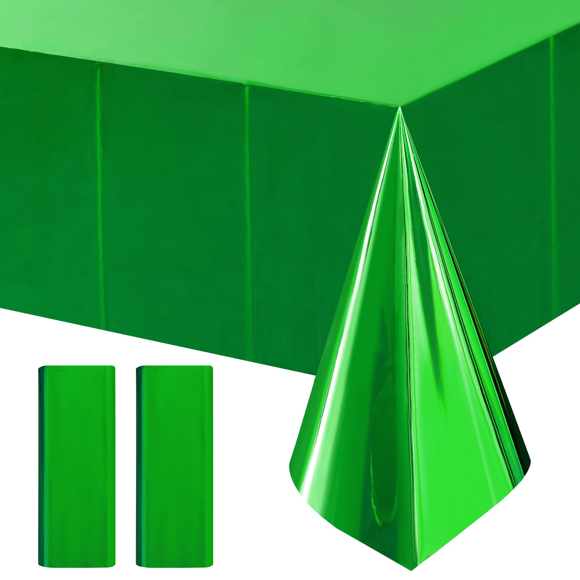 2-Piece Silver Foil Disposable Tablecloth Set for Parties