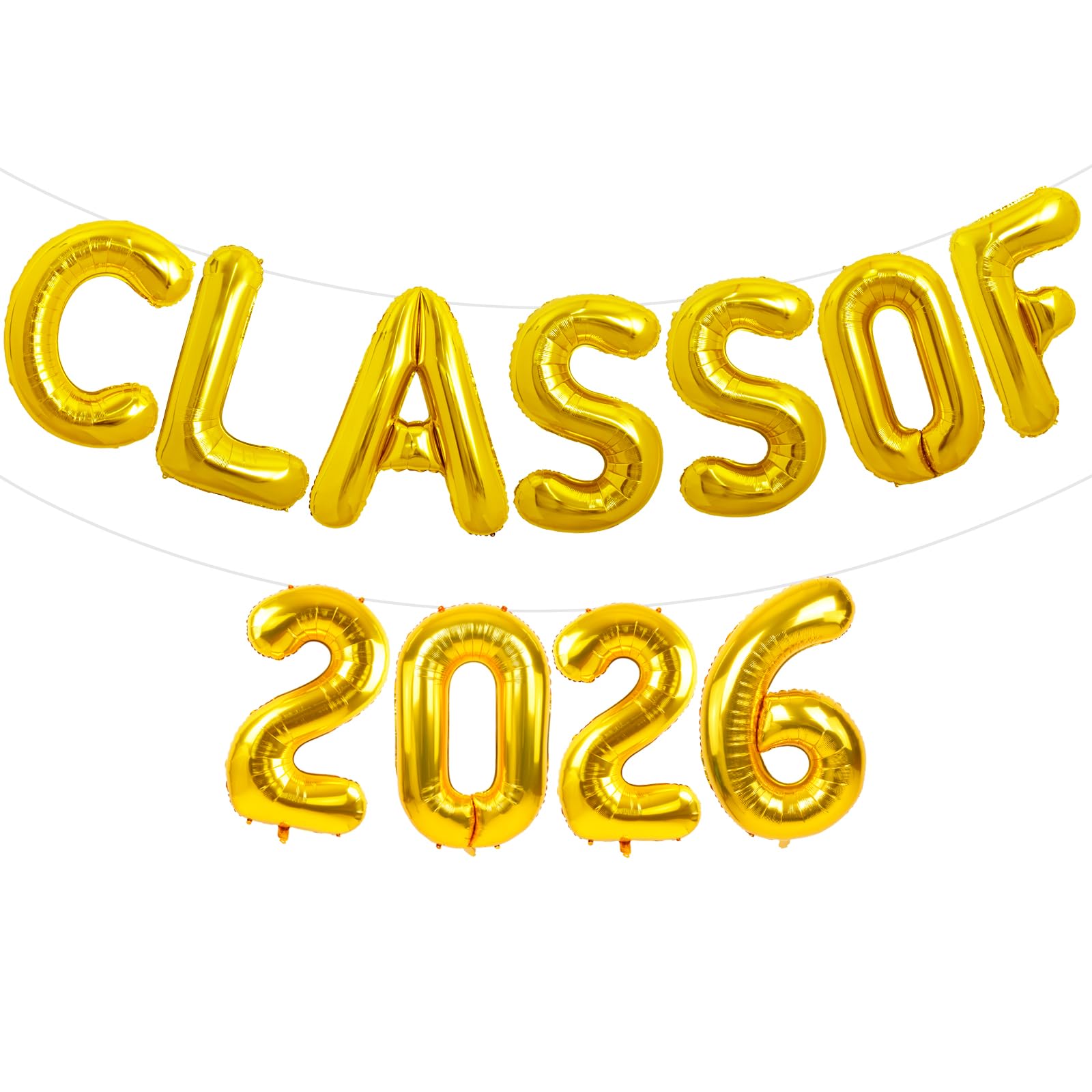 40-Inch Large Gold Letter & Number Foil Balloons
