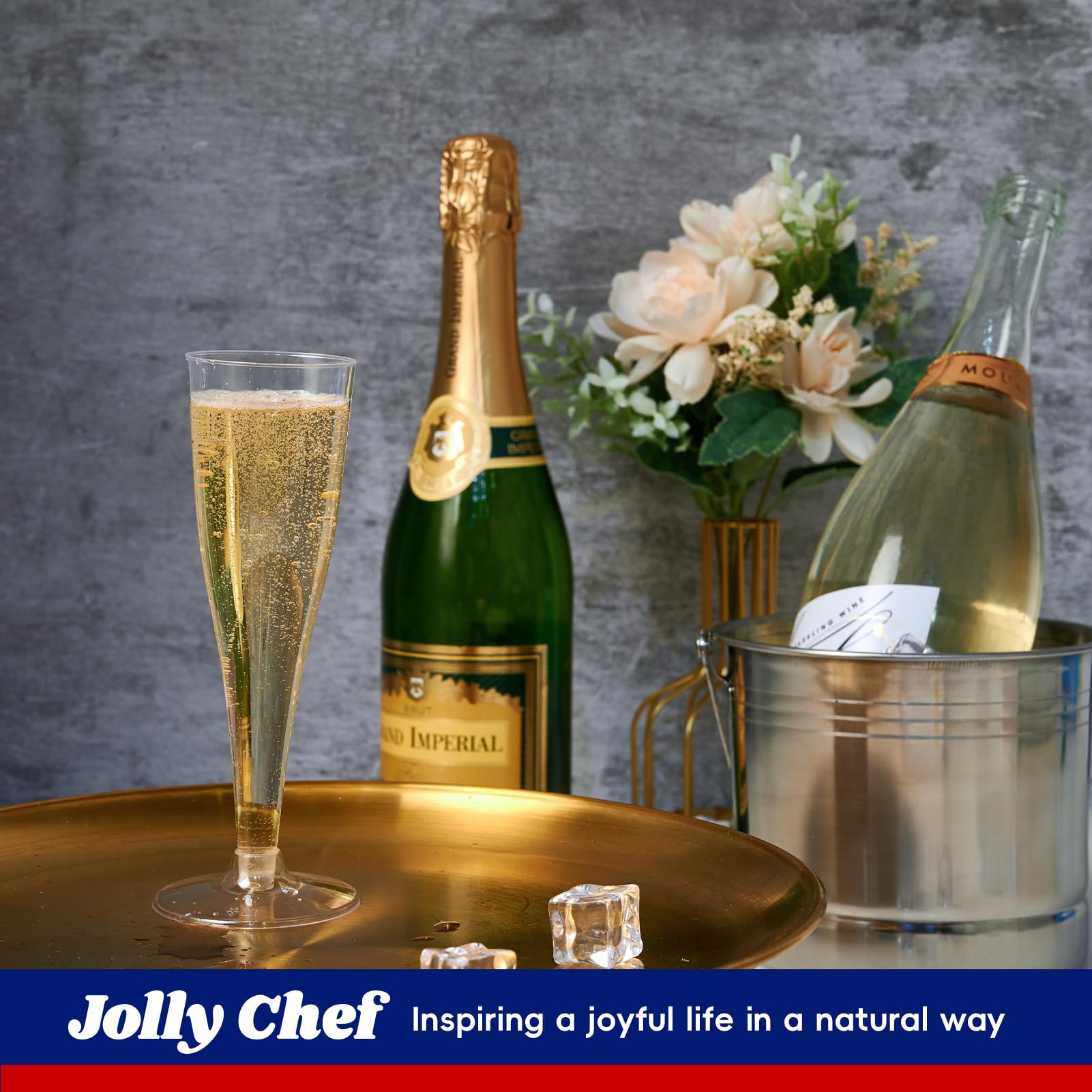 100-Pack 4.5 oz Clear Disposable Champagne Flutes