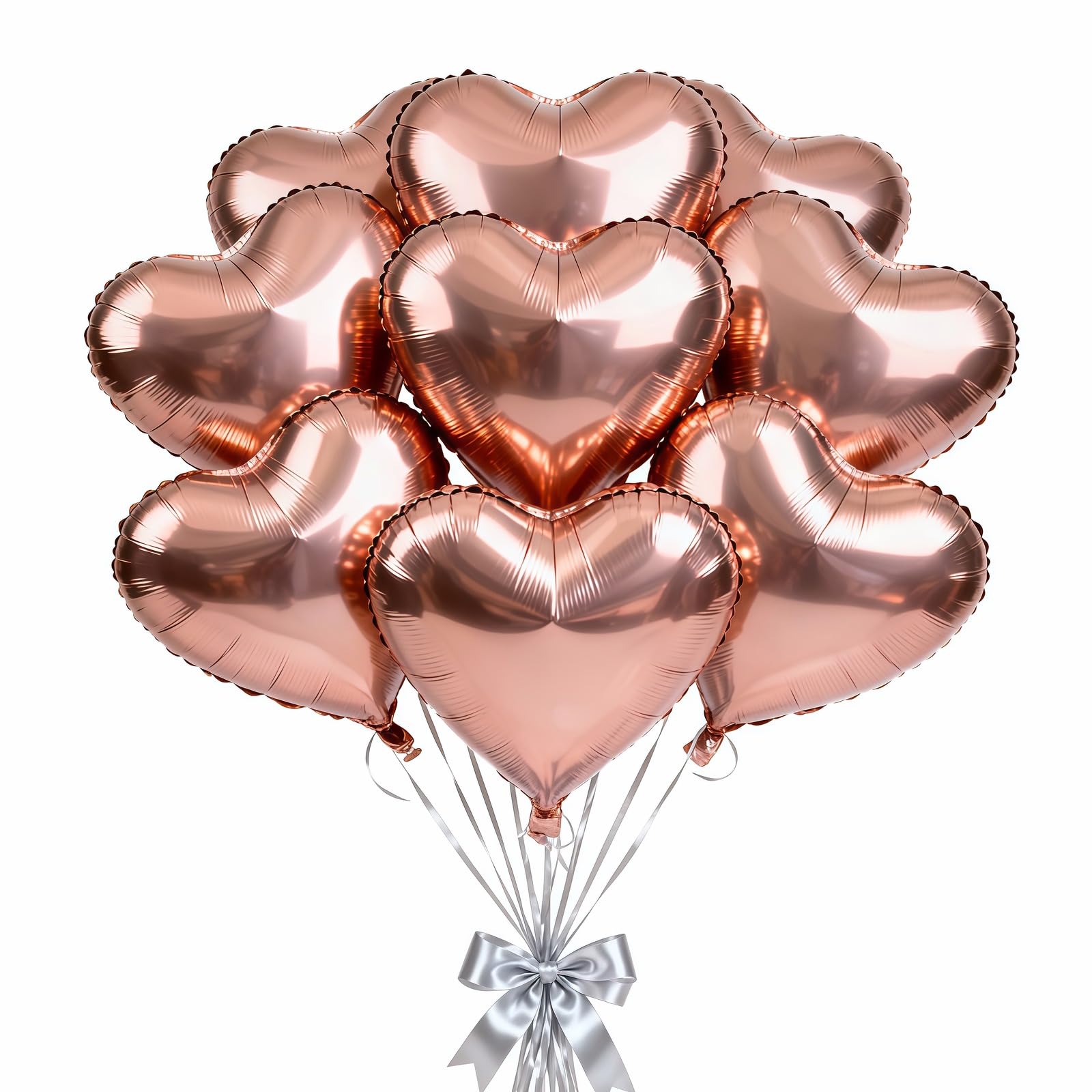 12-Piece 18-Inch Heart Foil Balloon Party Set