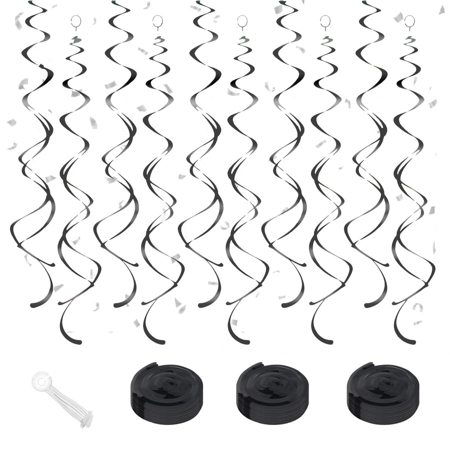 30-Piece Hanging Swirl Decoration Set for Parties