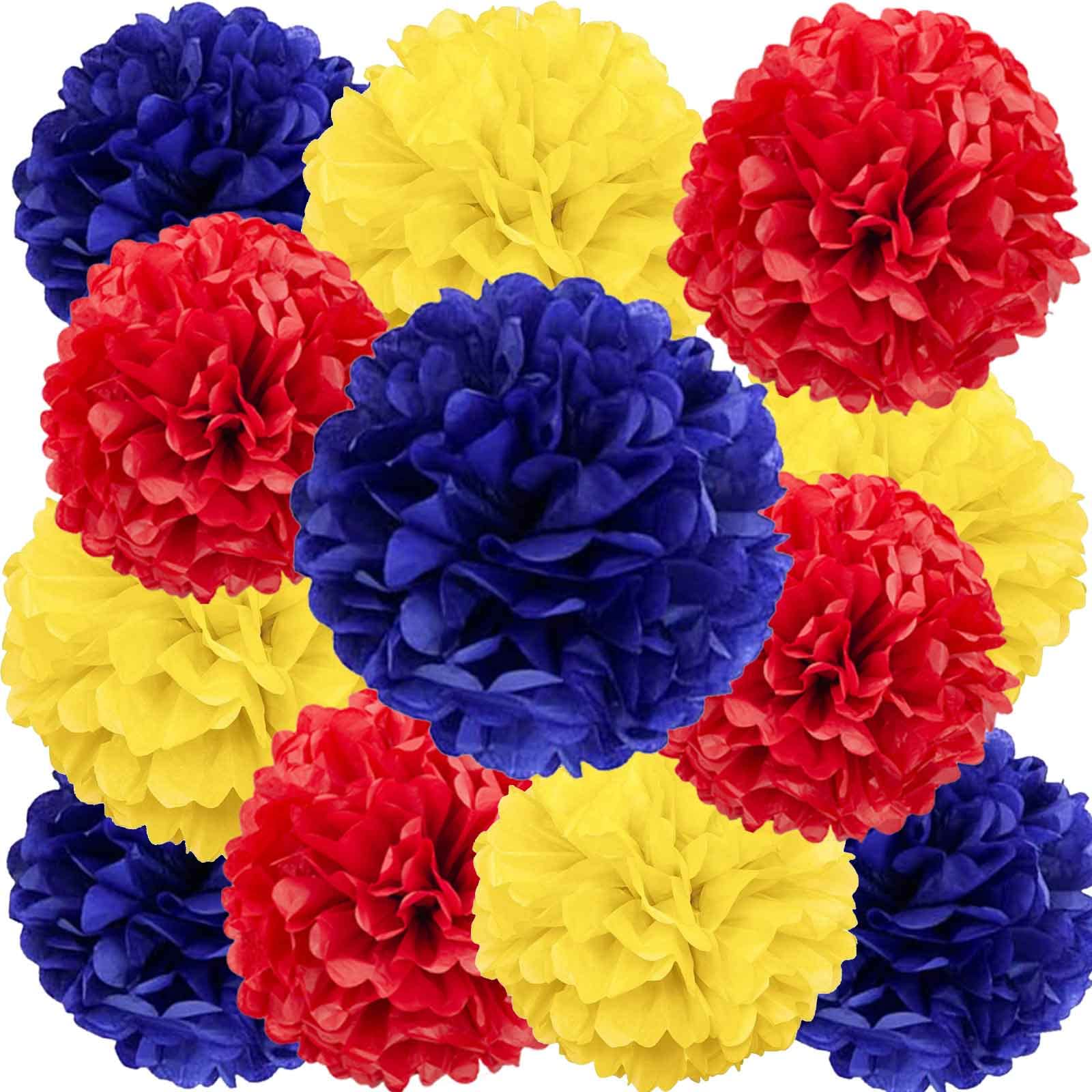 Hanging Tissue Paper Pom Pom Decorations for Parties