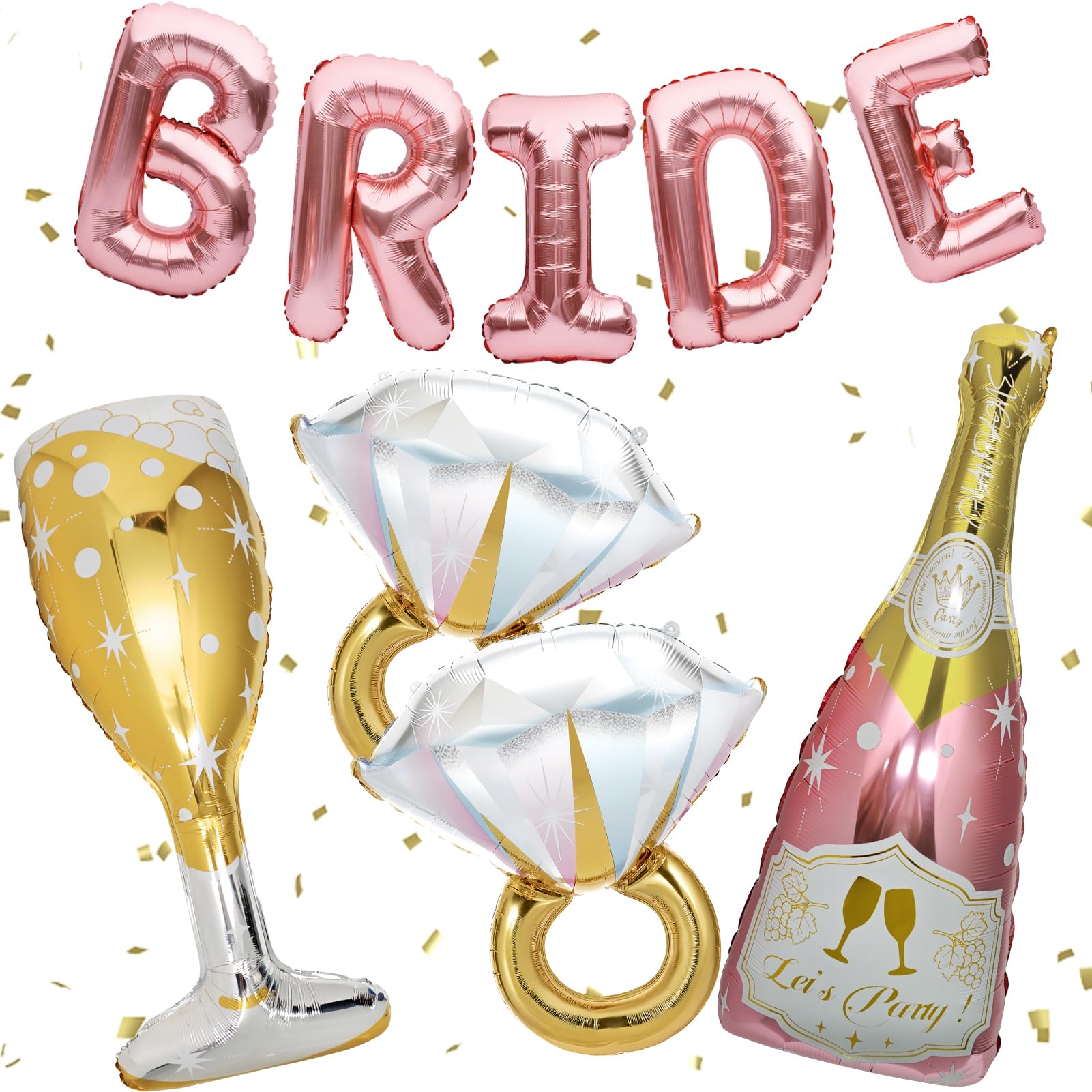 Giant Rose Gold Champagne Bottle Foil Balloon for Parties