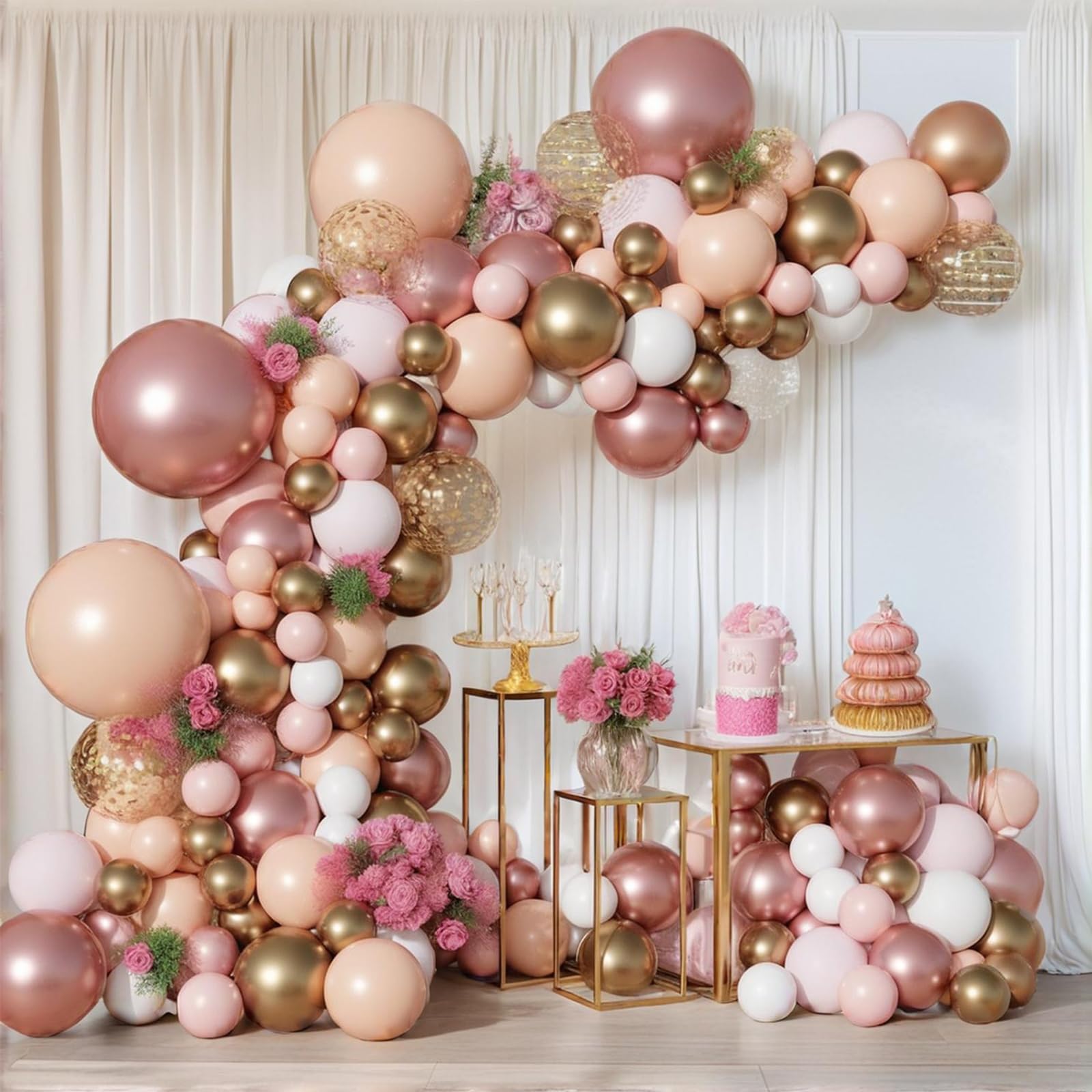 142-Piece Assorted Balloon Garland Kit for Parties