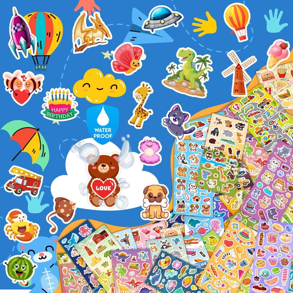 Kids Sticker Pack for Crafts, Scrapbooking & Party Favors