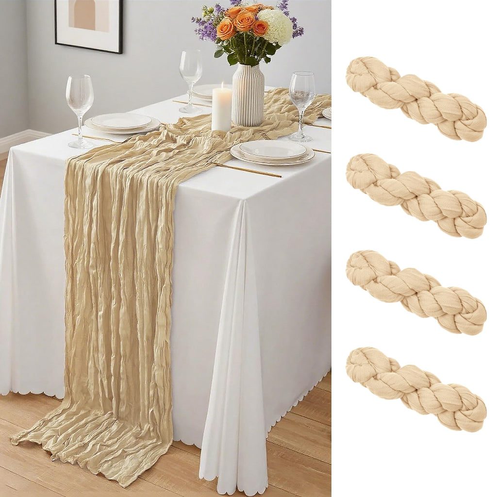 20 x 120-Inch Semi-Sheer Gauze Table Runner