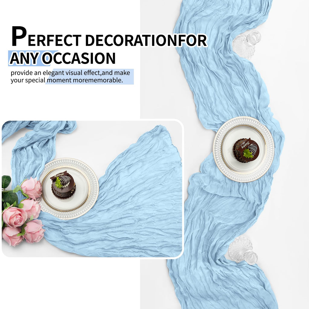20 x 120-Inch Semi-Sheer Gauze Table Runner