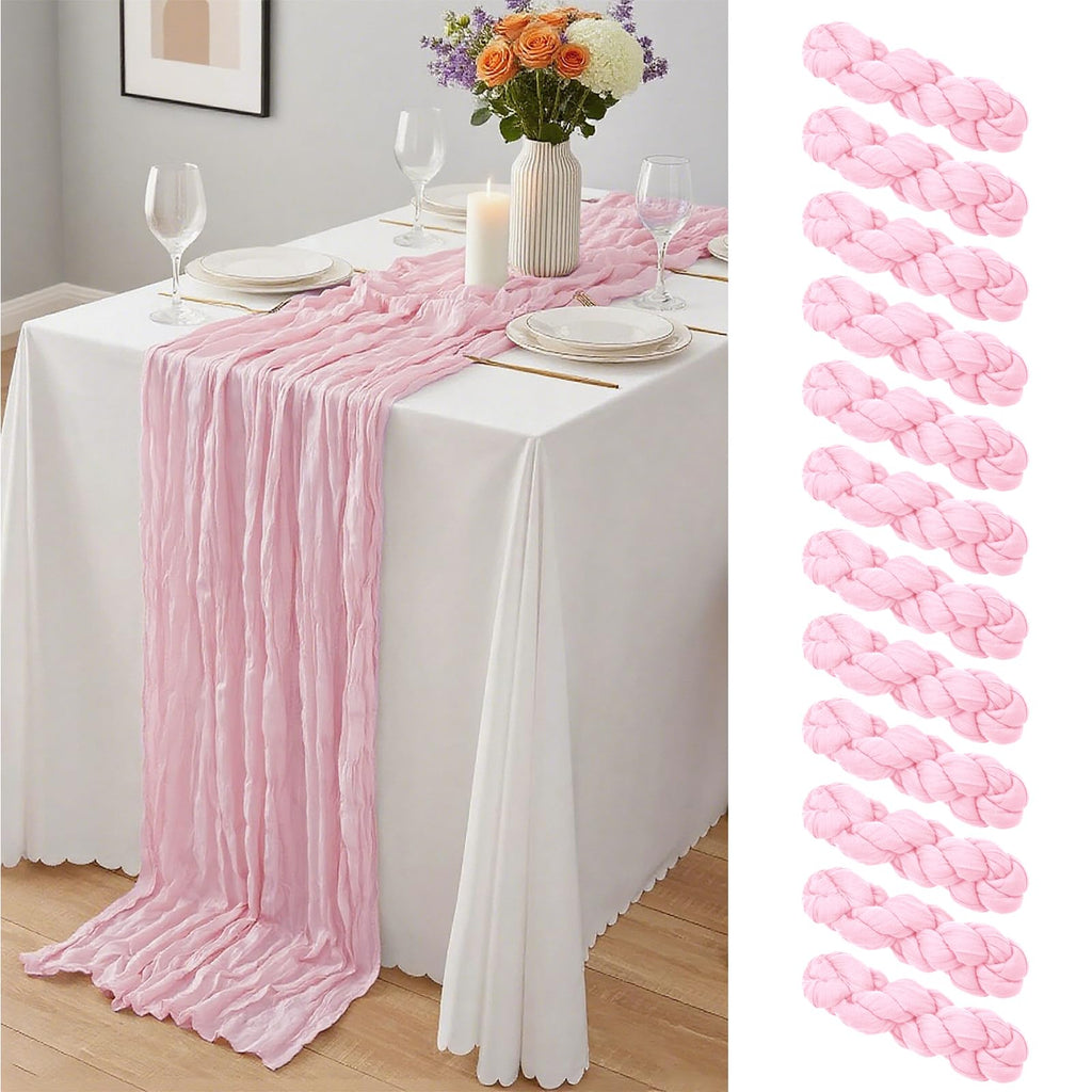 20 x 120-Inch Semi-Sheer Gauze Table Runner
