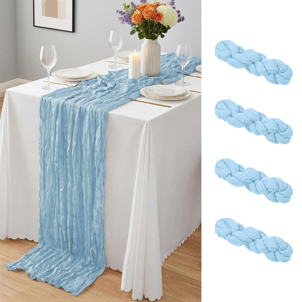 20 x 120-Inch Semi-Sheer Gauze Table Runner