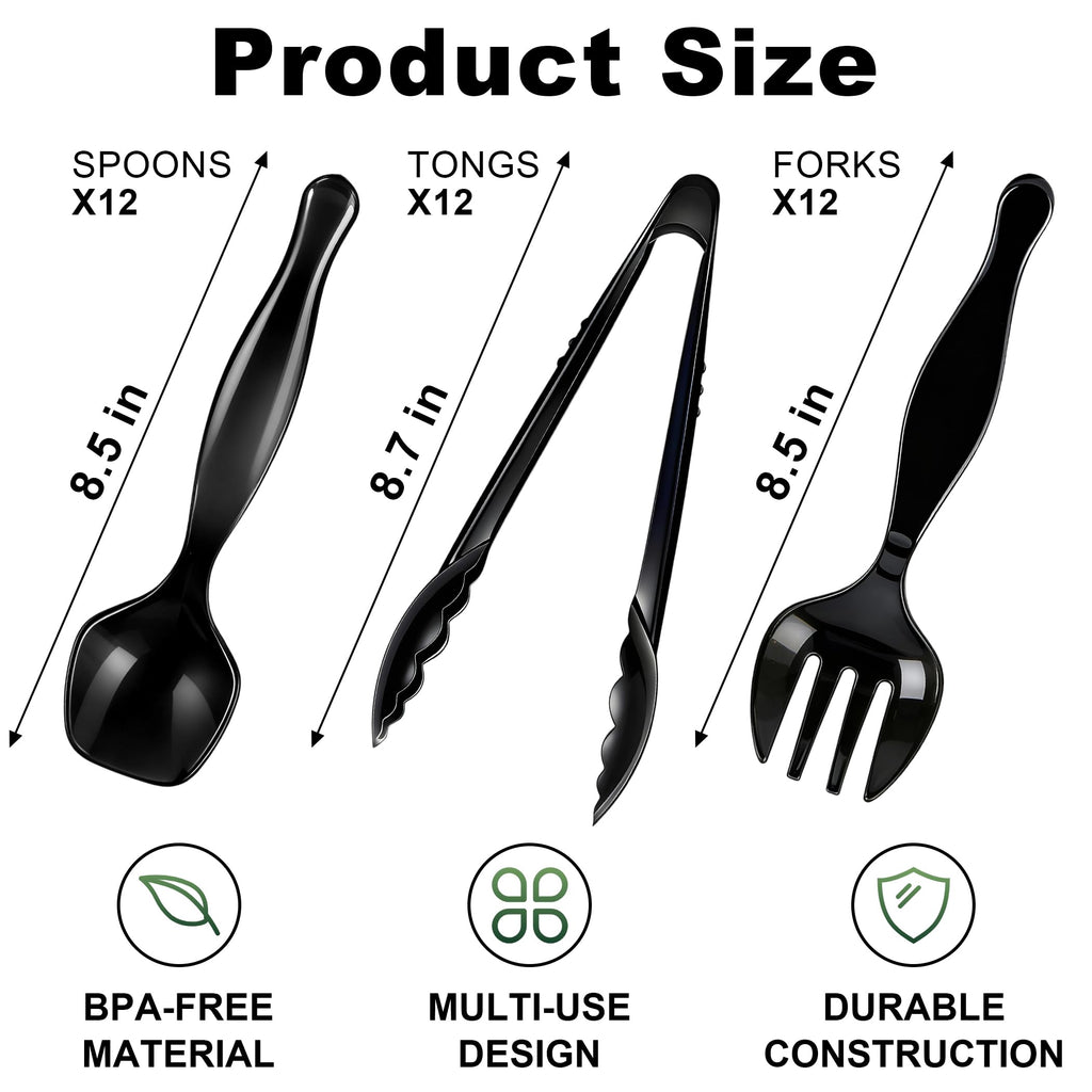 Heavy-Duty Disposable Serving Utensil Set for Buffets