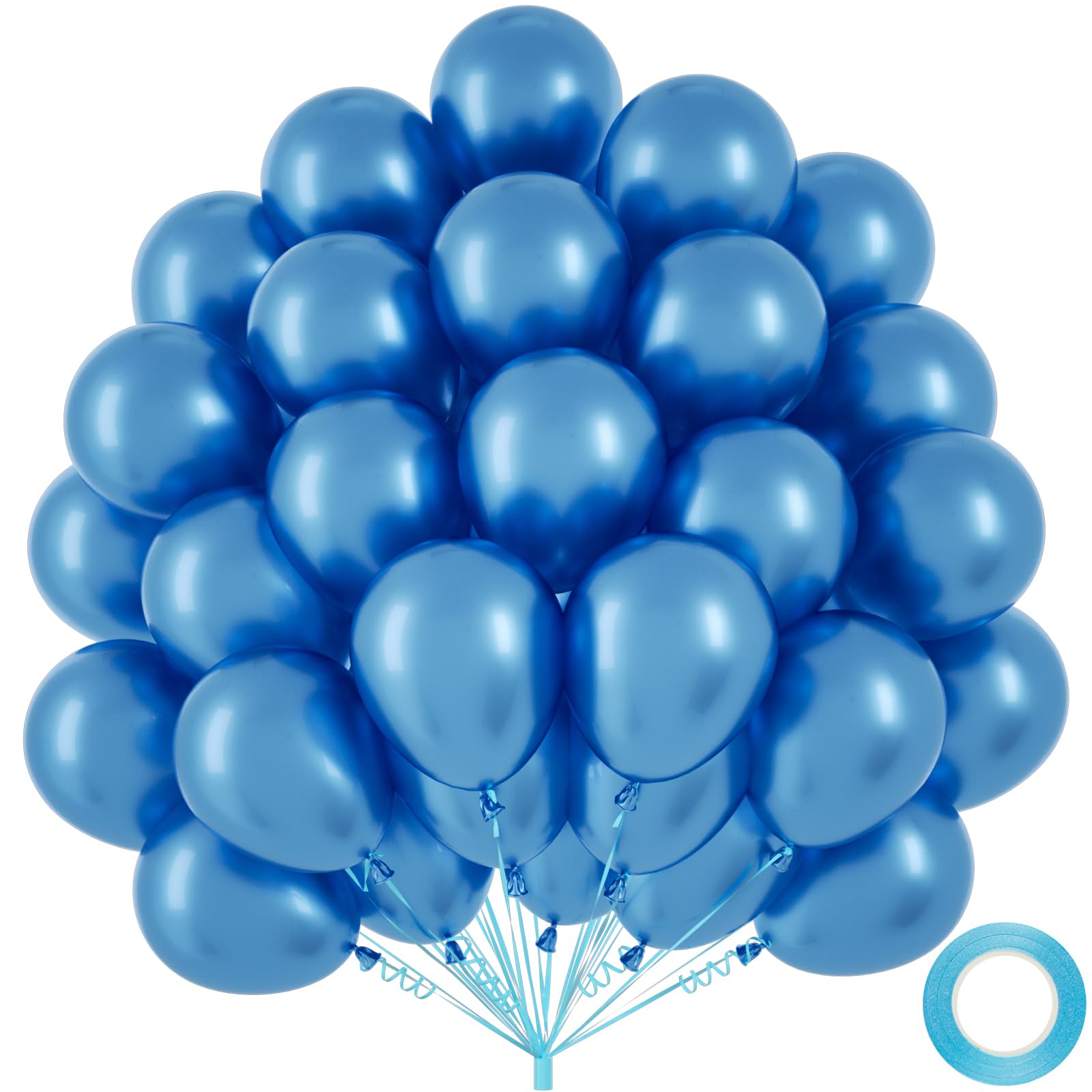 50-Pack 12-Inch Black Latex Balloons for Parties