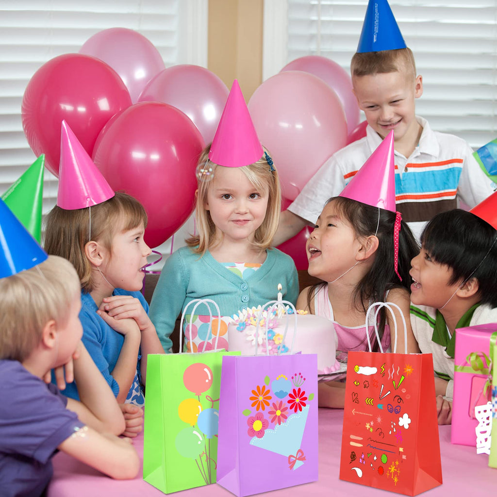 100-Pack Kraft Paper Party Favor Bags with Handles