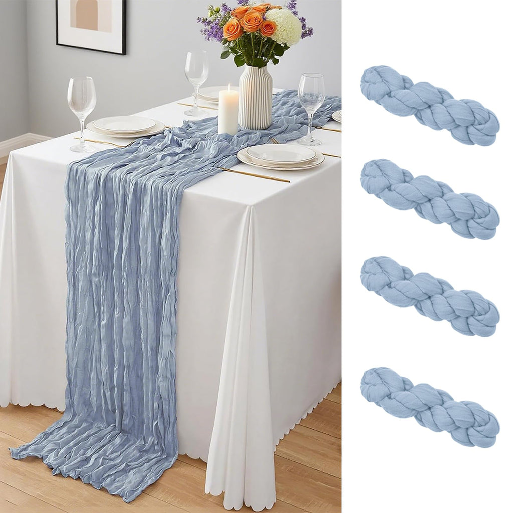 20 x 120-Inch Semi-Sheer Gauze Table Runner