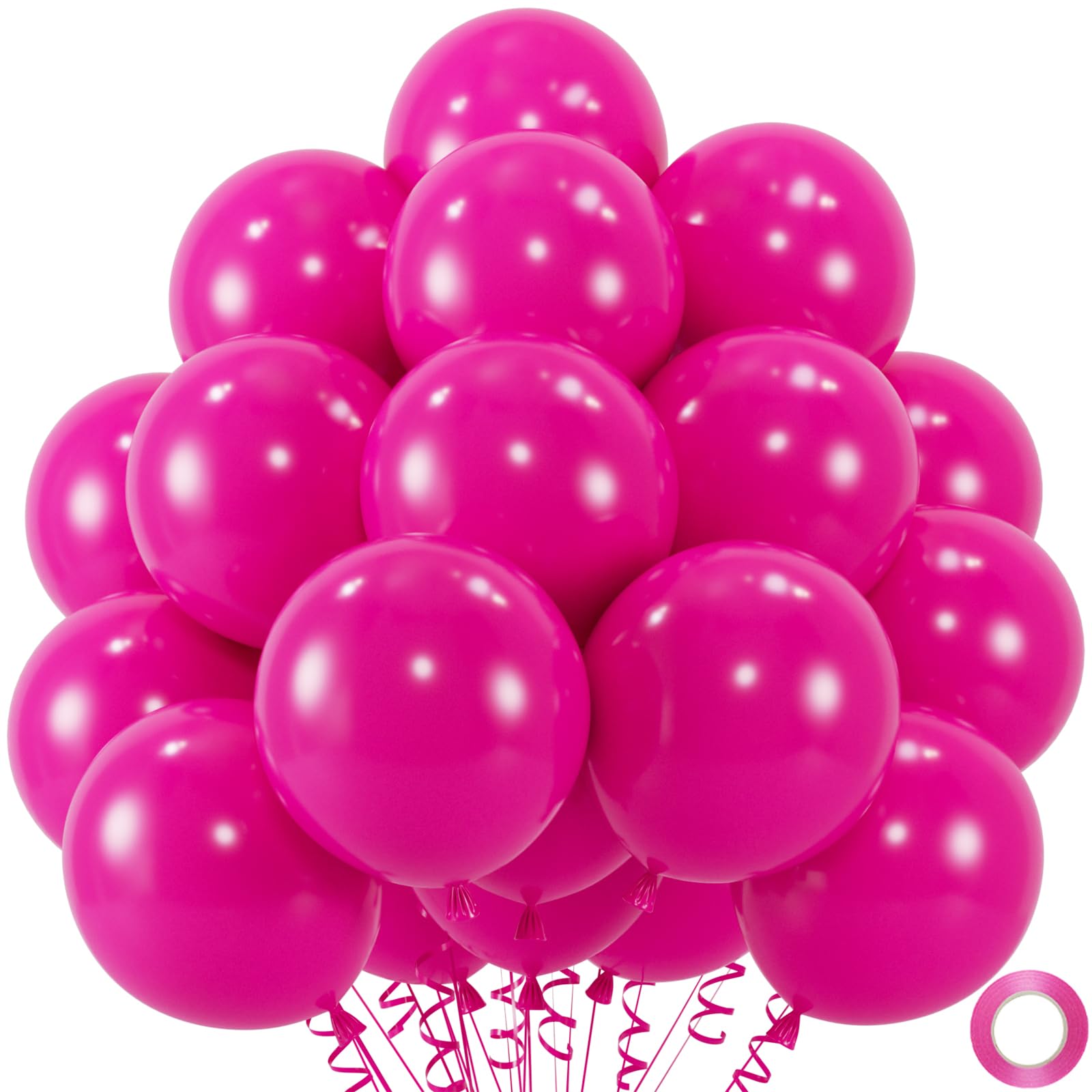 50-Pack 12-Inch Black Latex Balloons for Parties