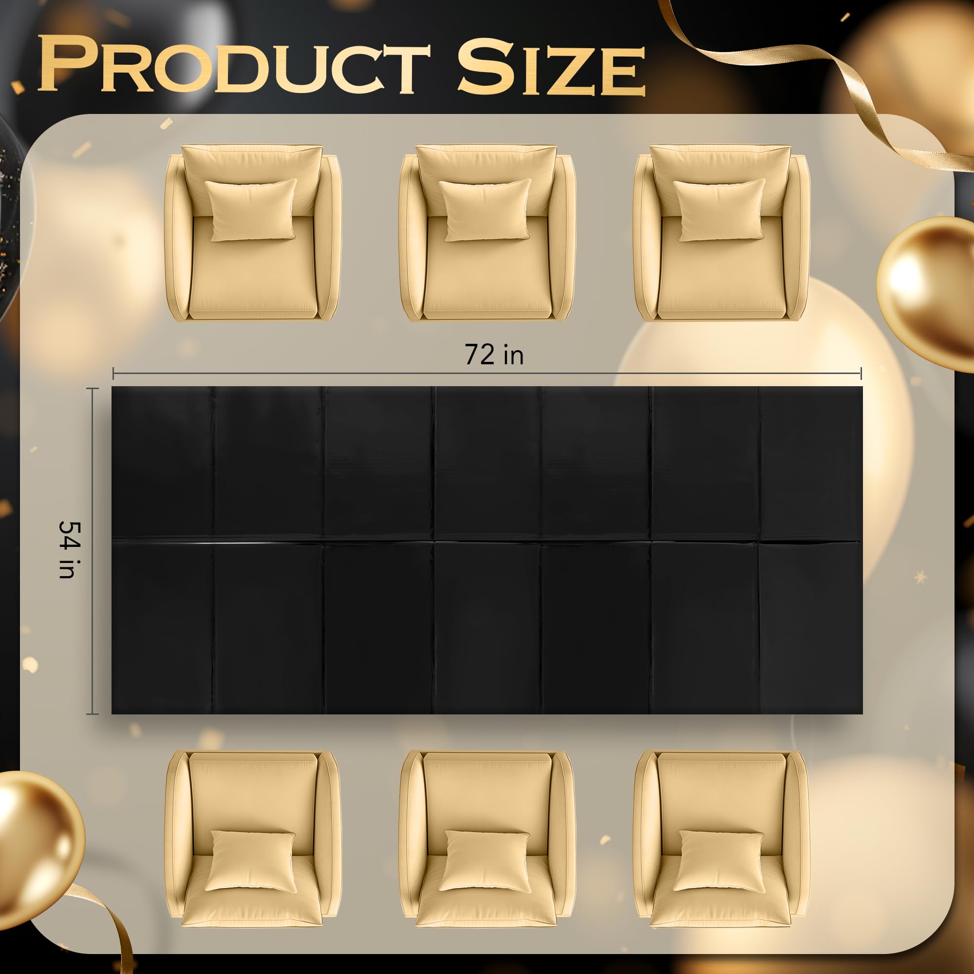 2-Piece Silver Foil Disposable Tablecloth Set for Parties