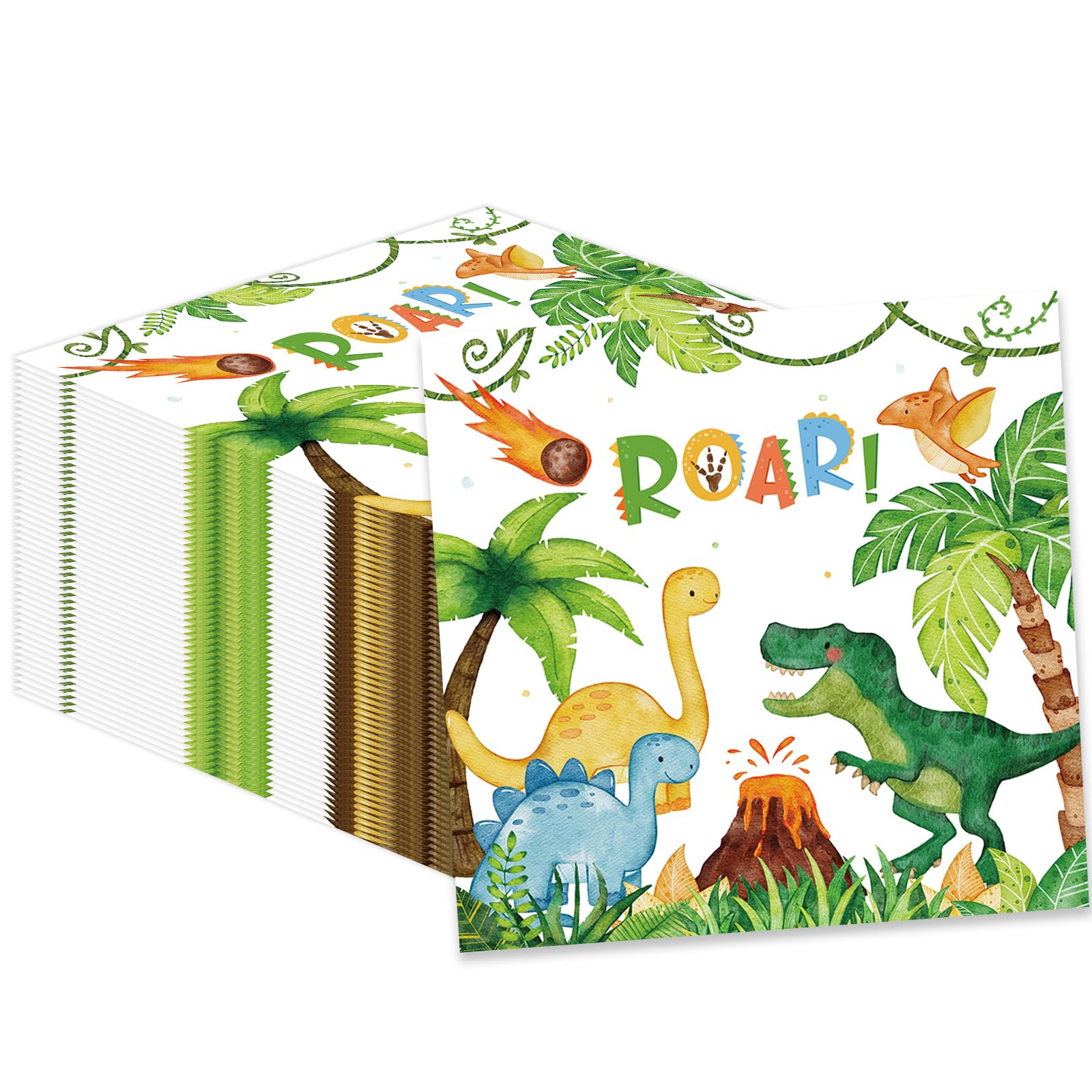 50-Pack Colorful Dot Birthday Napkins, 13 x 13 Inches