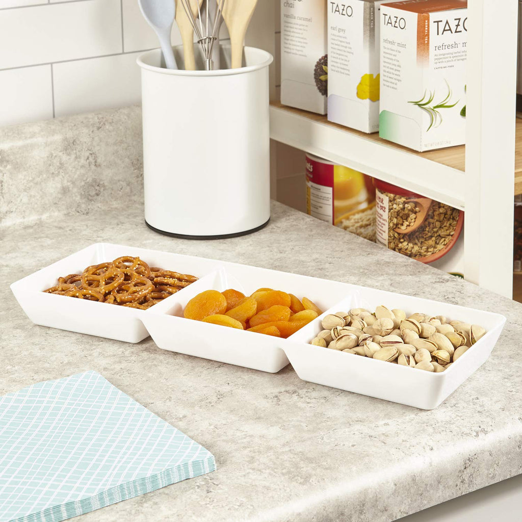 US Acrylic Avant Divided Serving Trays for Parties