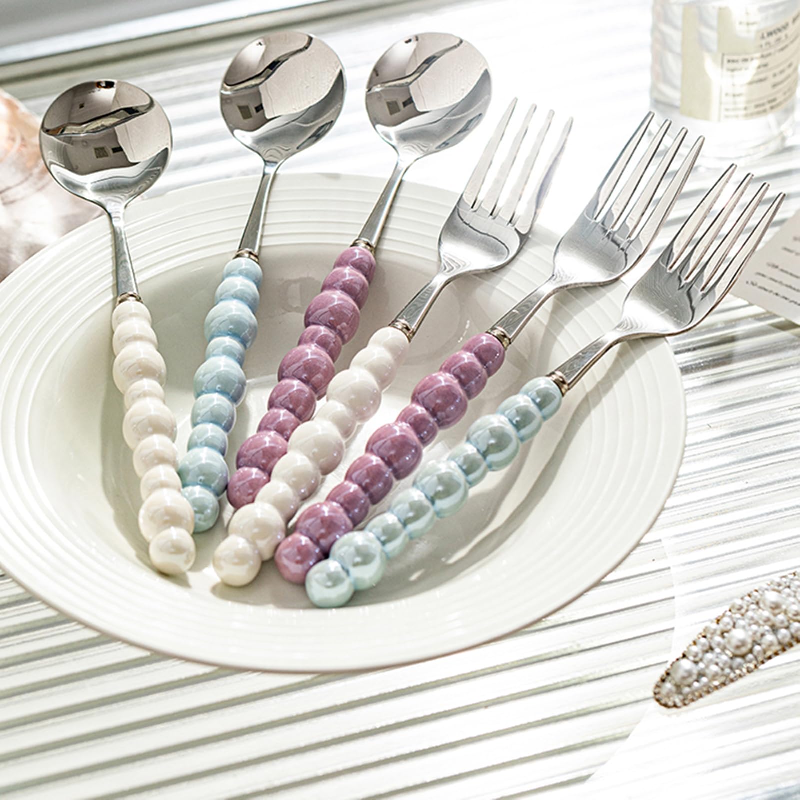24-Piece Stainless Steel Flatware Set for 6 Guests