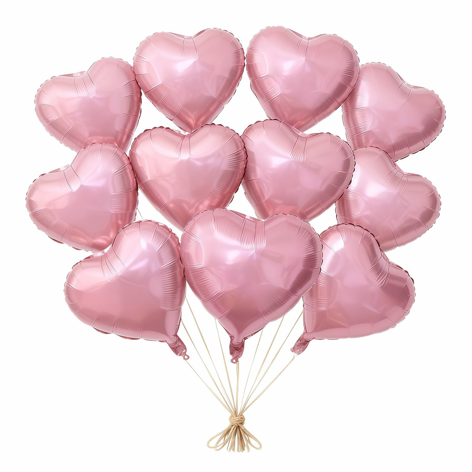 12-Piece 18-Inch Heart Foil Balloon Party Set