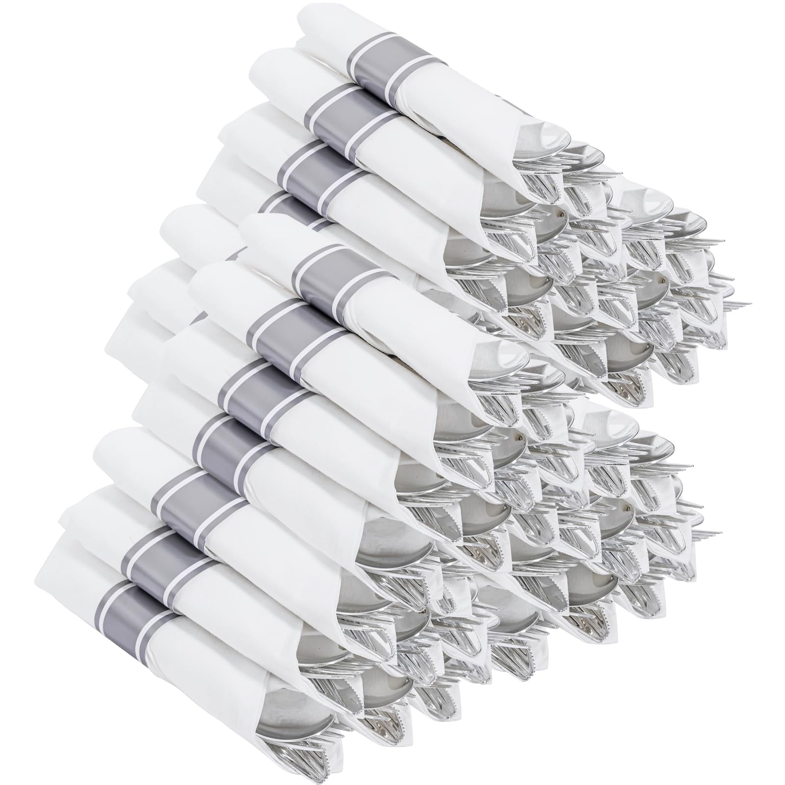 Pre-Rolled Plastic Silverware Set for Parties & Events