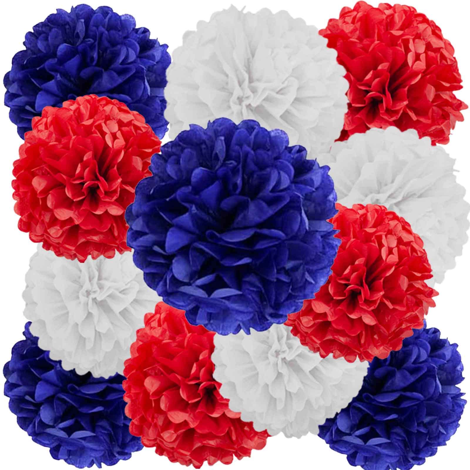 Hanging Tissue Paper Pom Pom Decorations for Parties