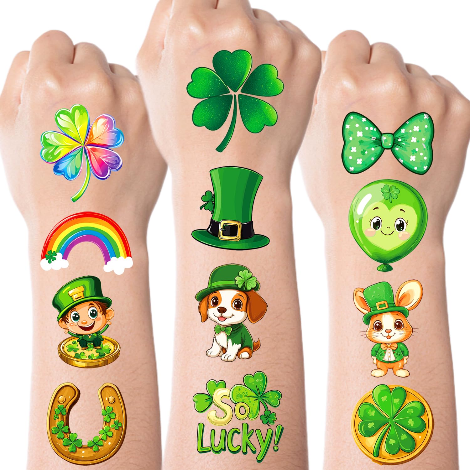 102-Style Tropical Luau Temporary Tattoo Party Pack