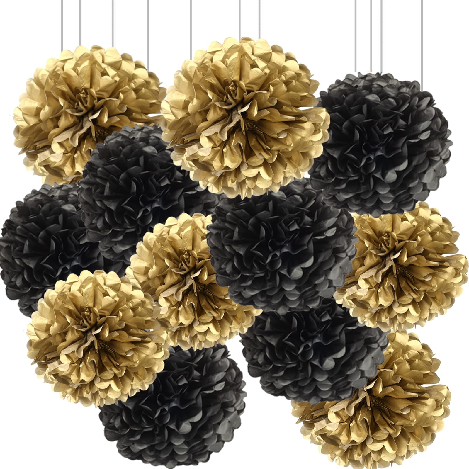 Hanging Tissue Paper Pom Pom Decorations for Parties