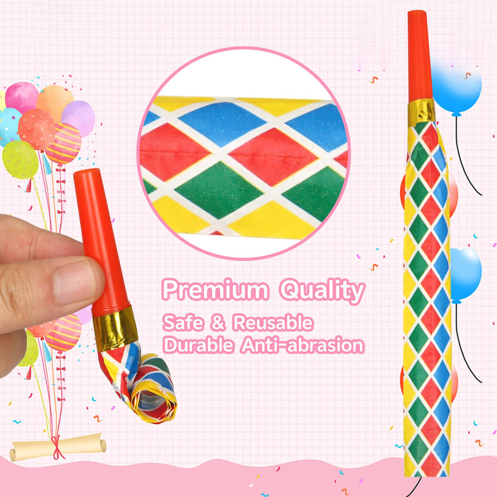 50-Piece Party Blowout Horn & Whistle Favor Set