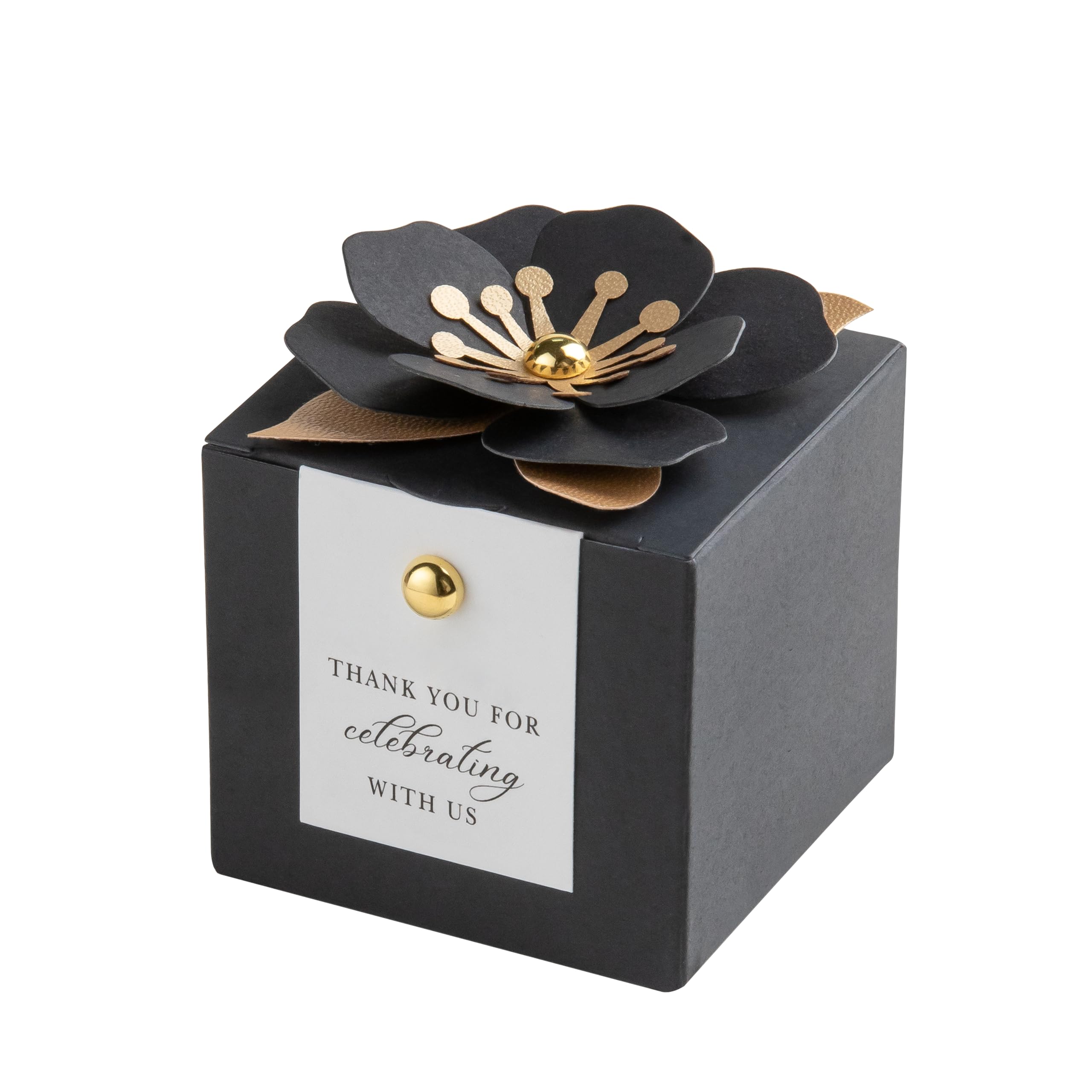 20-Piece Dusty Blue Floral Candy Favor Box Set