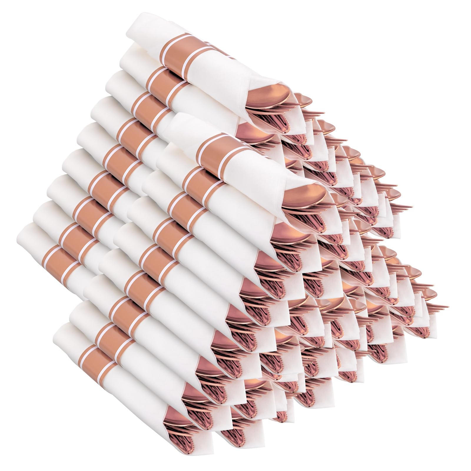 Pre-Rolled Plastic Silverware Set for Parties & Events
