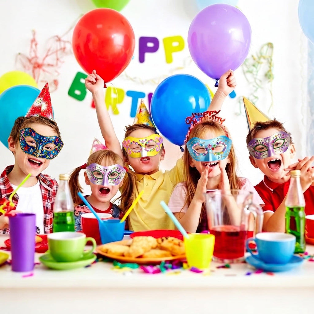 27-Piece Paper Mache Mask Decorating Activity Kit