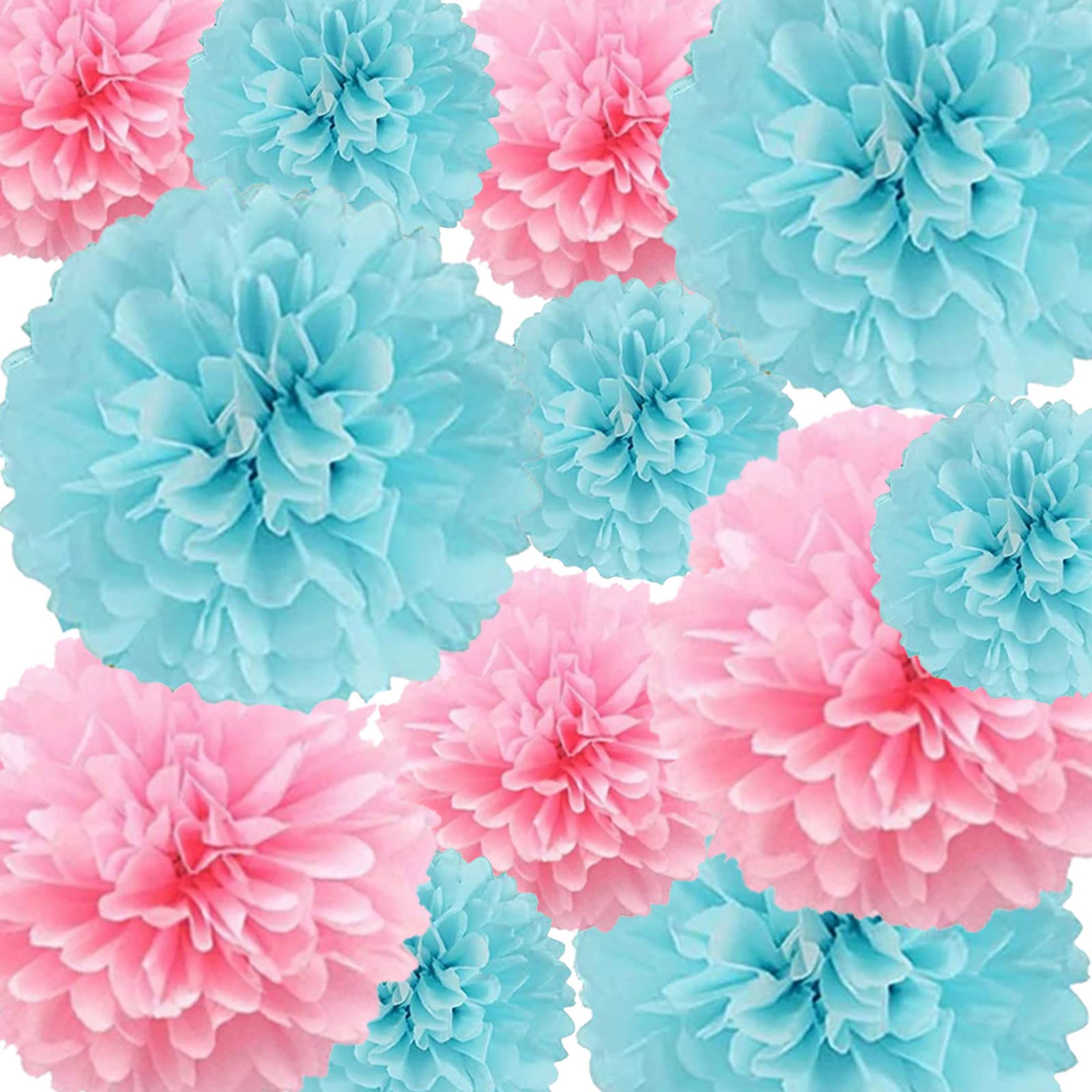 Hanging Tissue Paper Pom Pom Decorations for Parties
