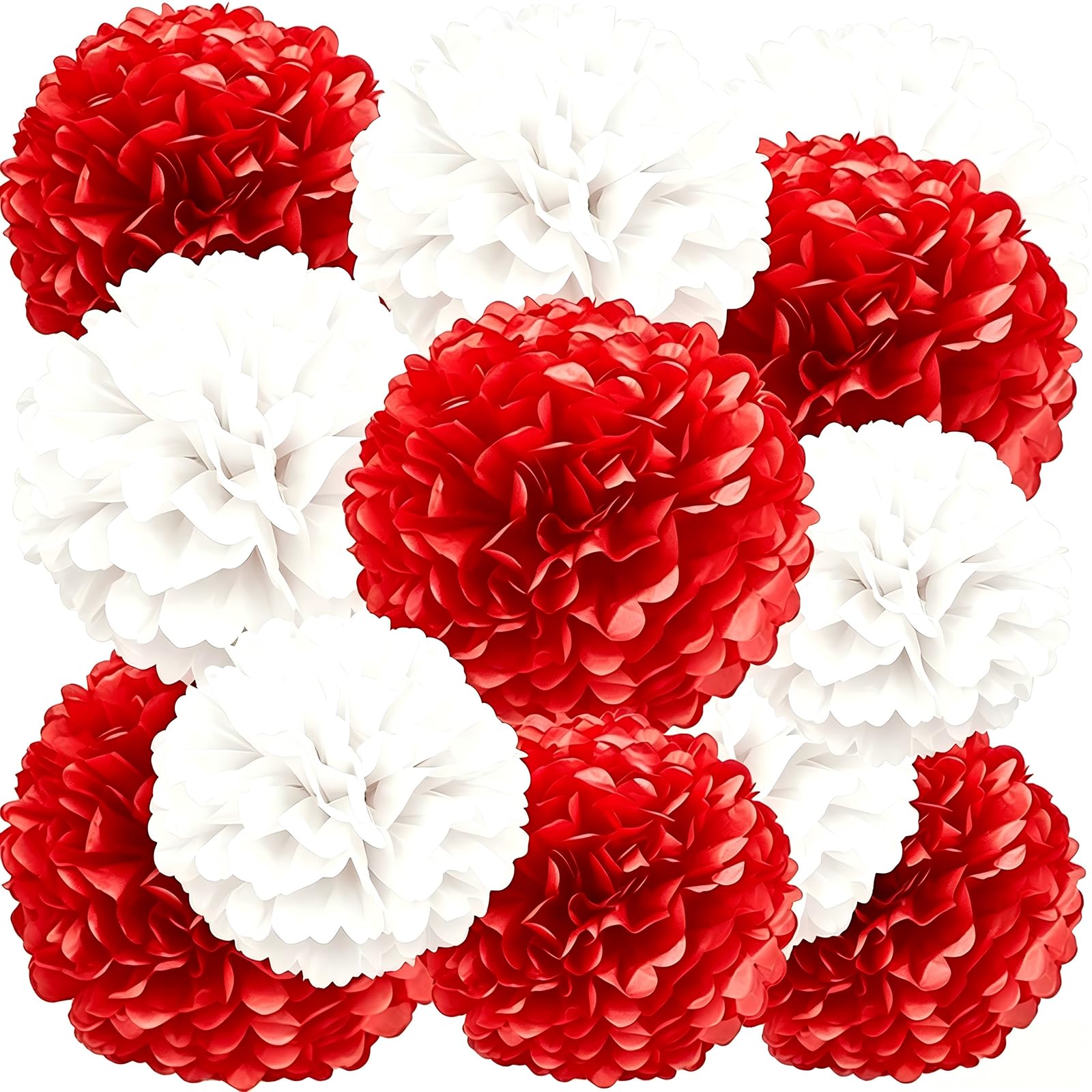 Hanging Tissue Paper Pom Pom Decorations for Parties