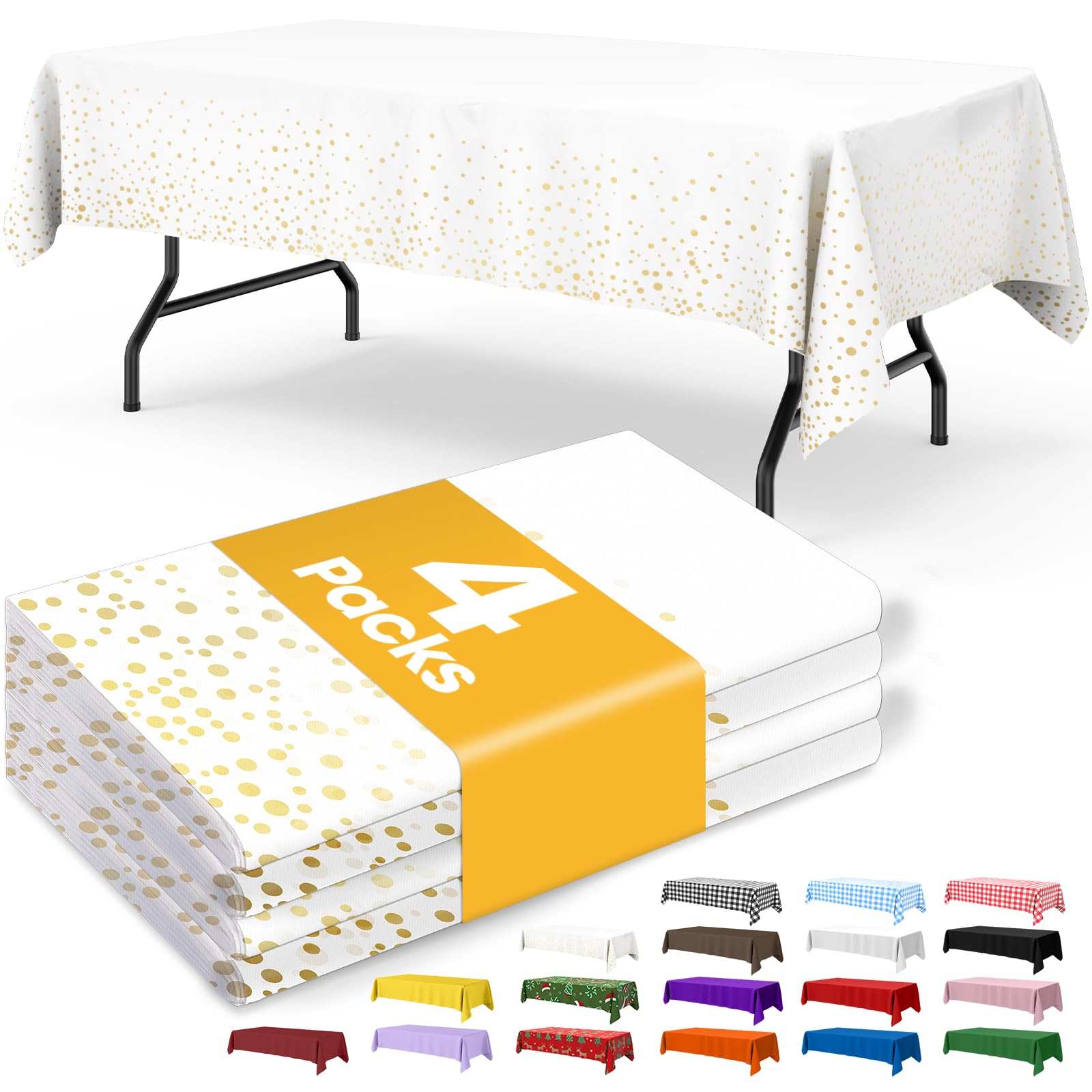 Disposable Plastic Tablecloth for Parties & Events