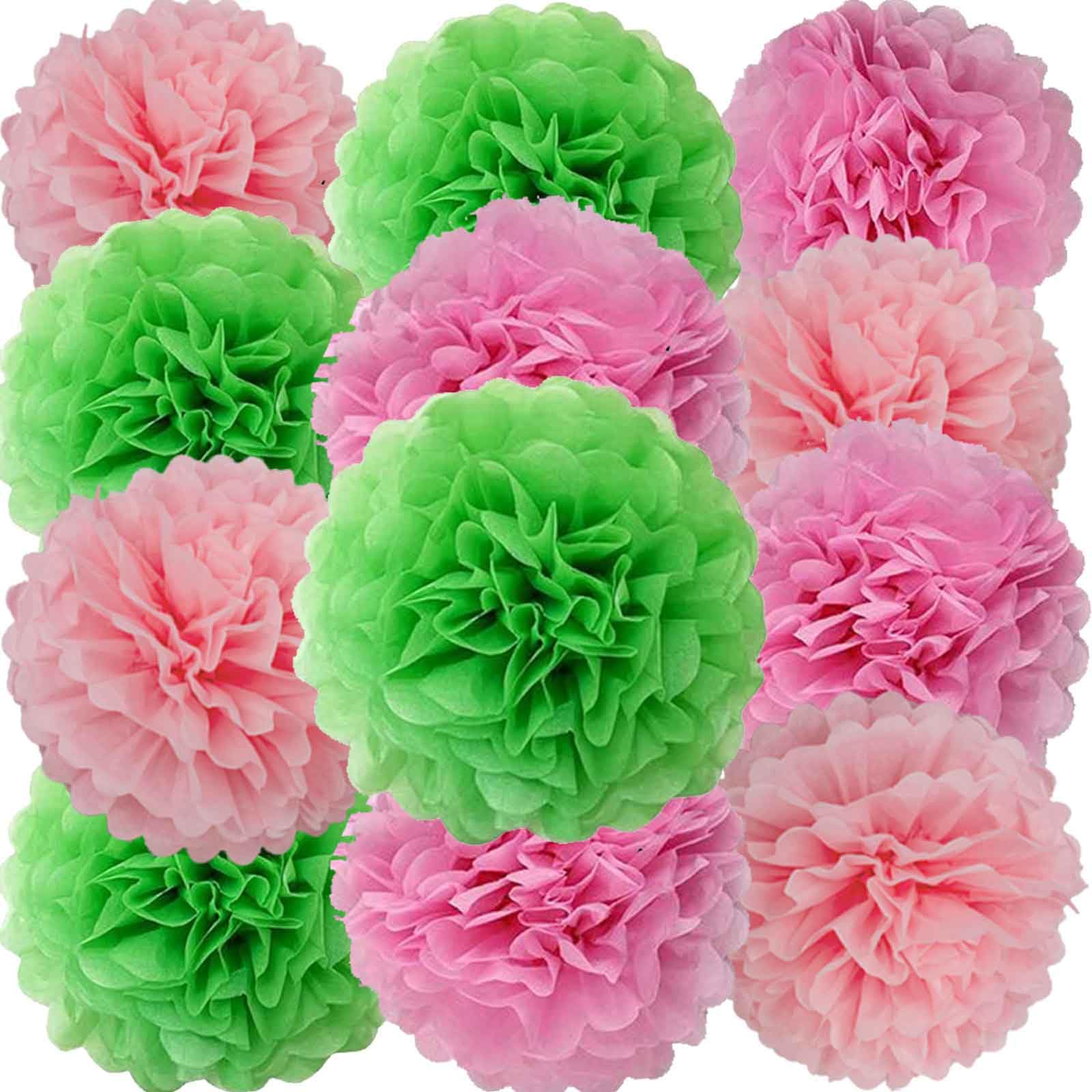 Hanging Tissue Paper Pom Pom Decorations for Parties