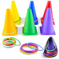 26-Piece Colorful Cone & Ring Toss Outdoor Game Set