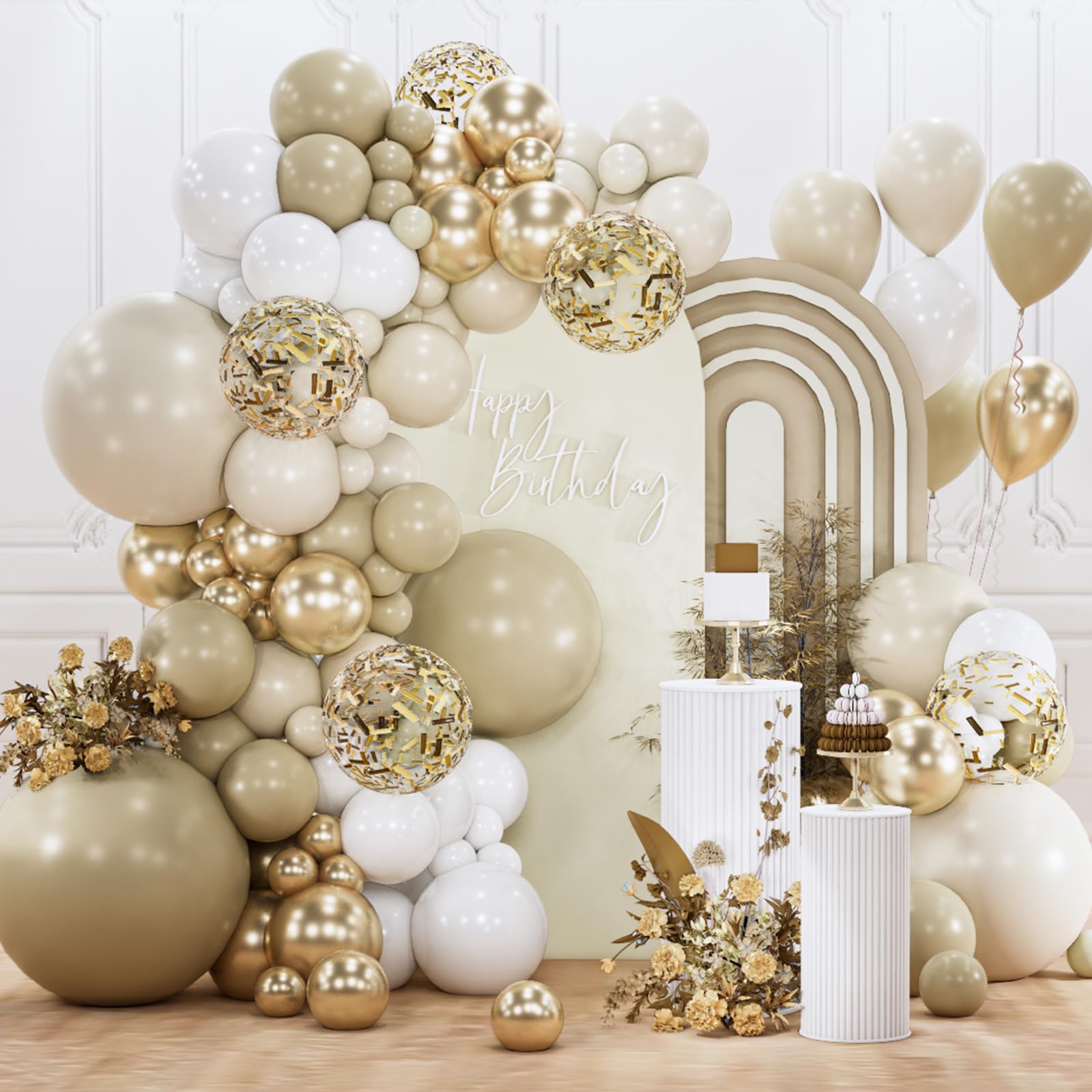 142-Piece Assorted Balloon Garland Kit for Parties